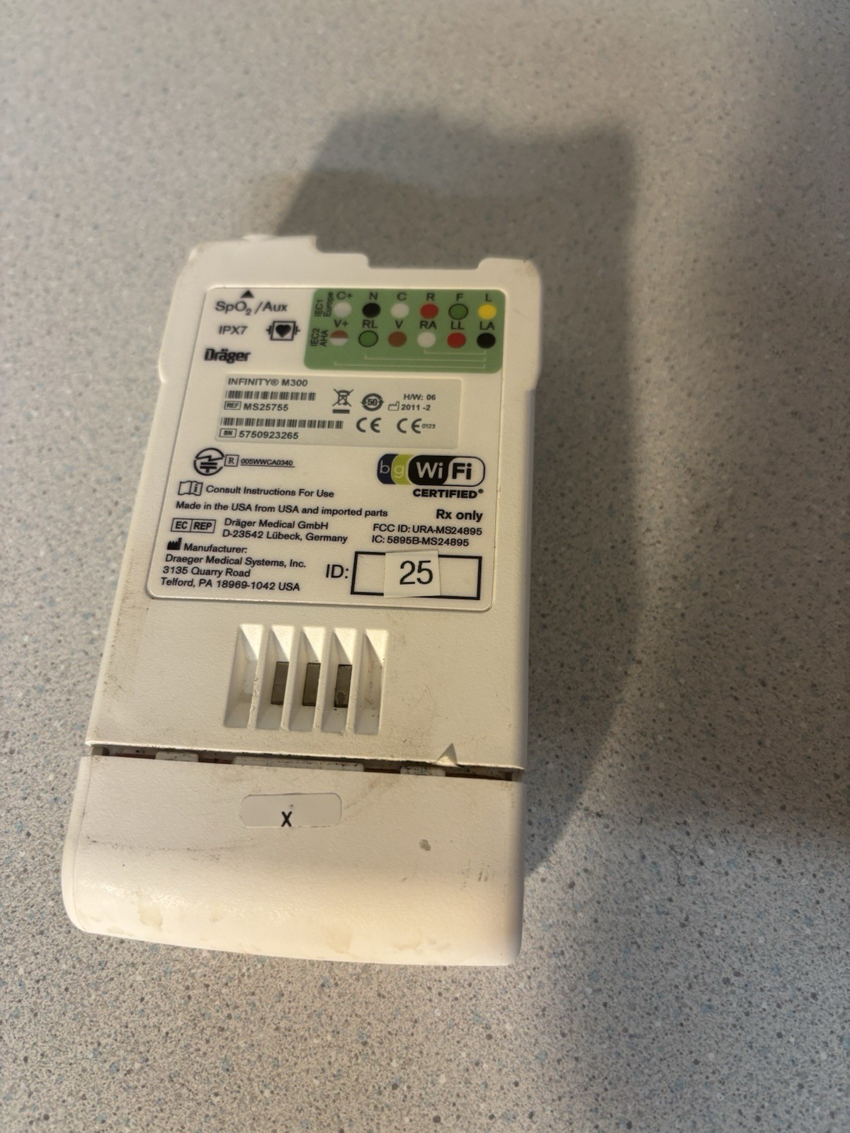 Dräger Infinity M300 Wireless Battery Operated Patient Monitor O2 SpO2 Digital