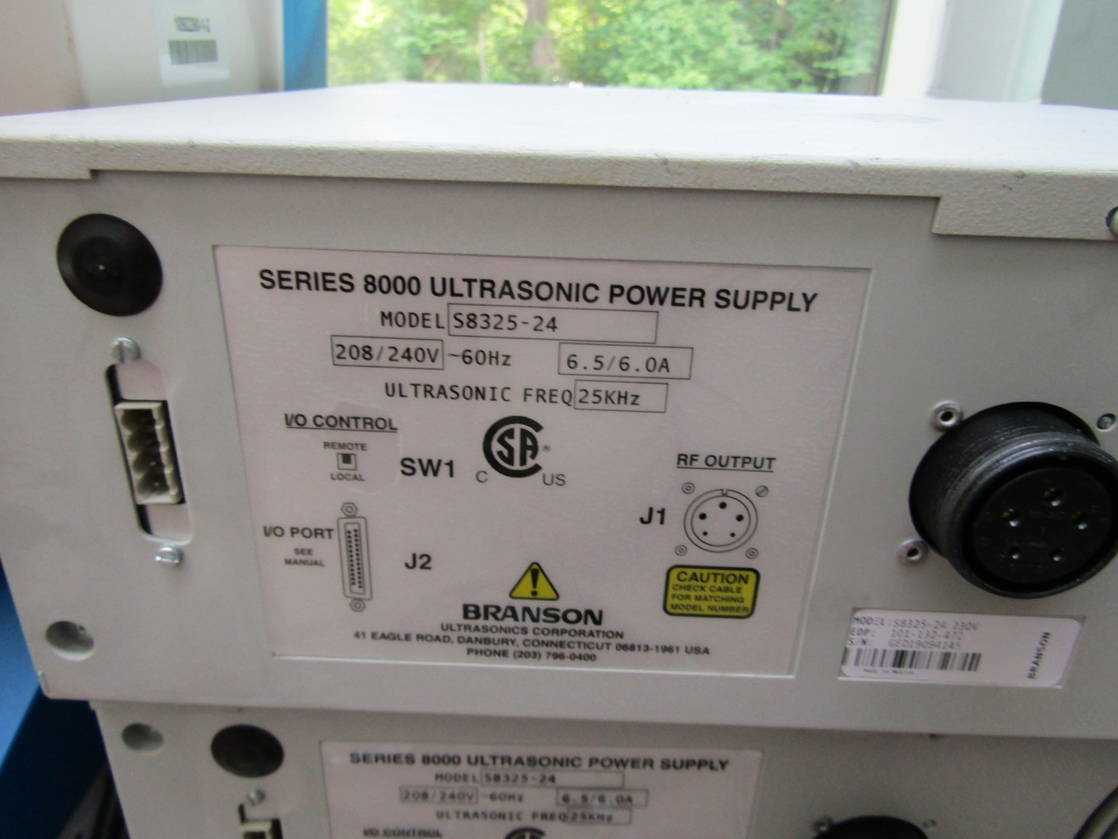 EMERSON BRANSON 8300 ULTRASONIC POWER SUPPLY MODEL S8325-24 240V 6A 25kHz
