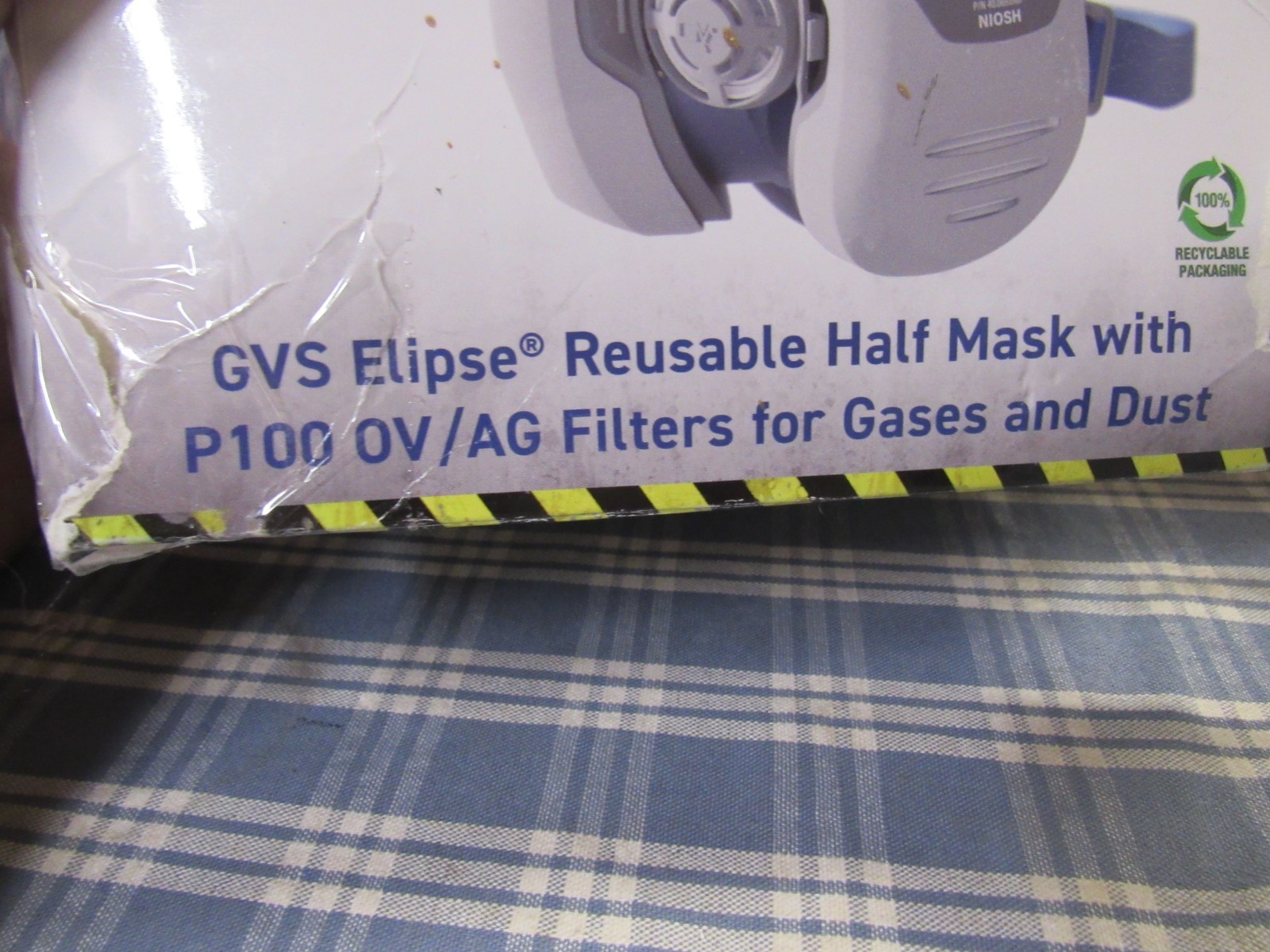 GVS Elipse P100 HalfMask Respirator Size M/L Distressed Box. FAST FREE SHIPPING.