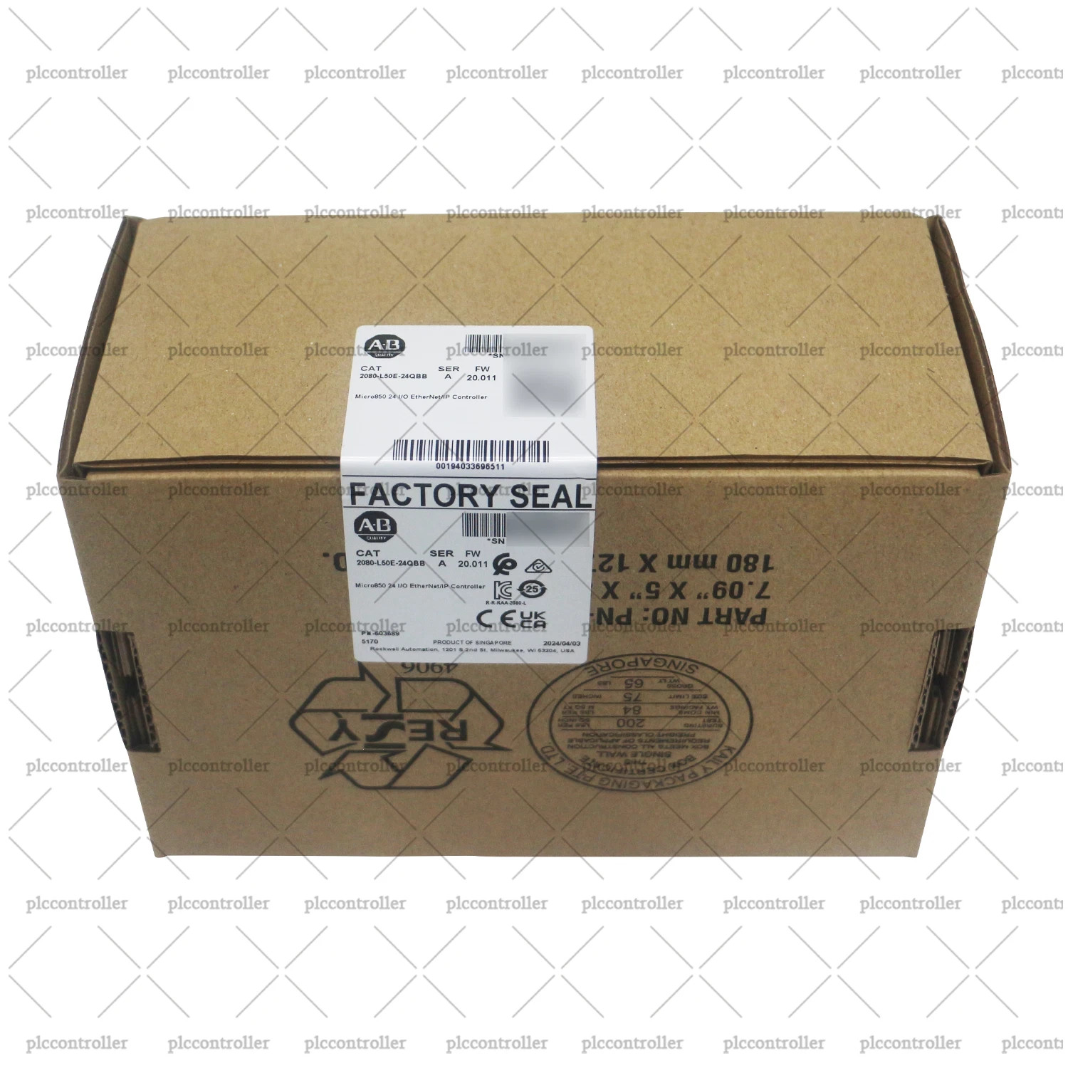New Allen-Bradley 2080-L50E-24QBB SER A Micro850 24 I/O EtherNet/IP Controller