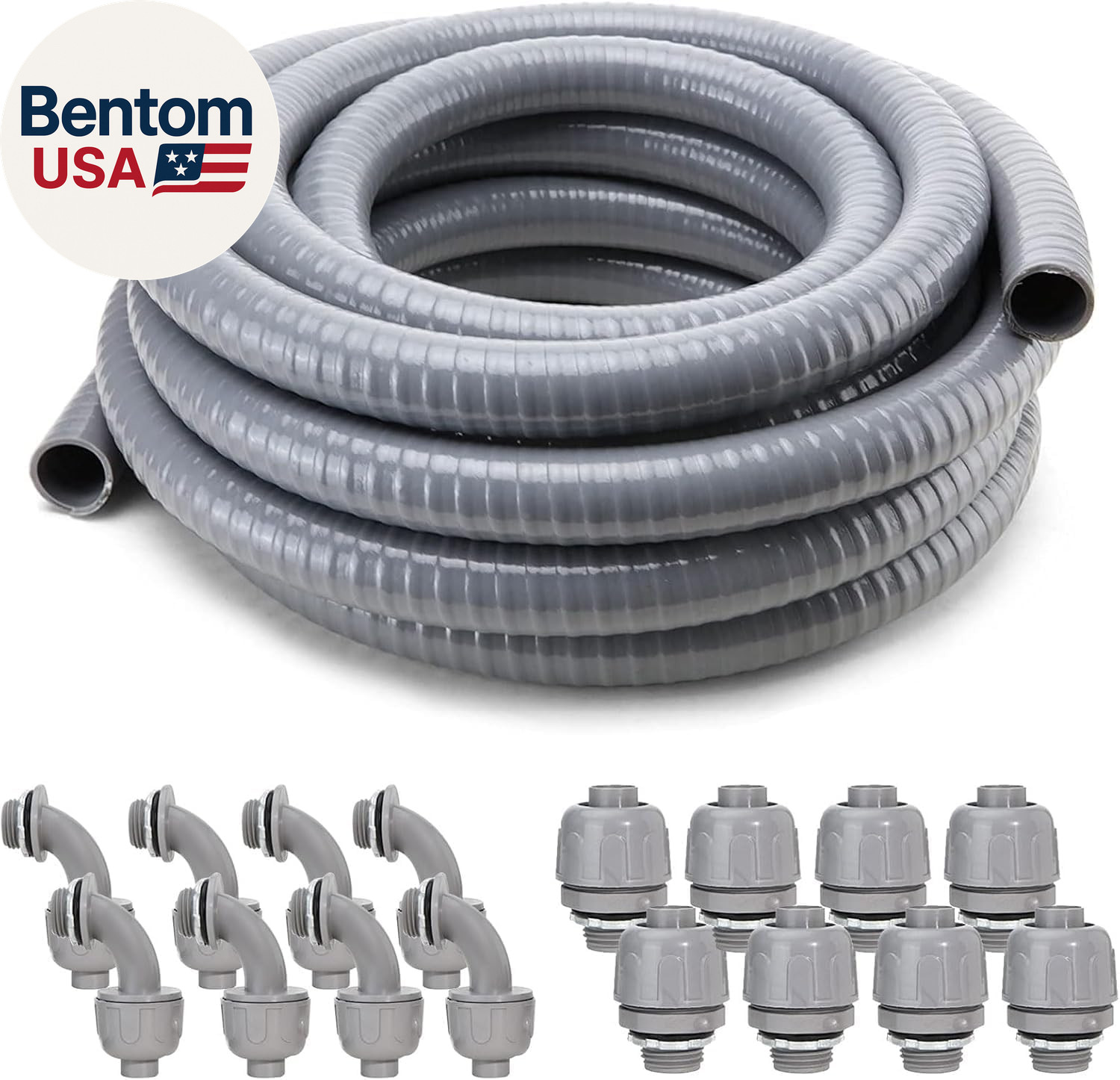 Liquid-Tight Conduit and Connector Kit,Flexible Non Metallic Liquid Tight Electr