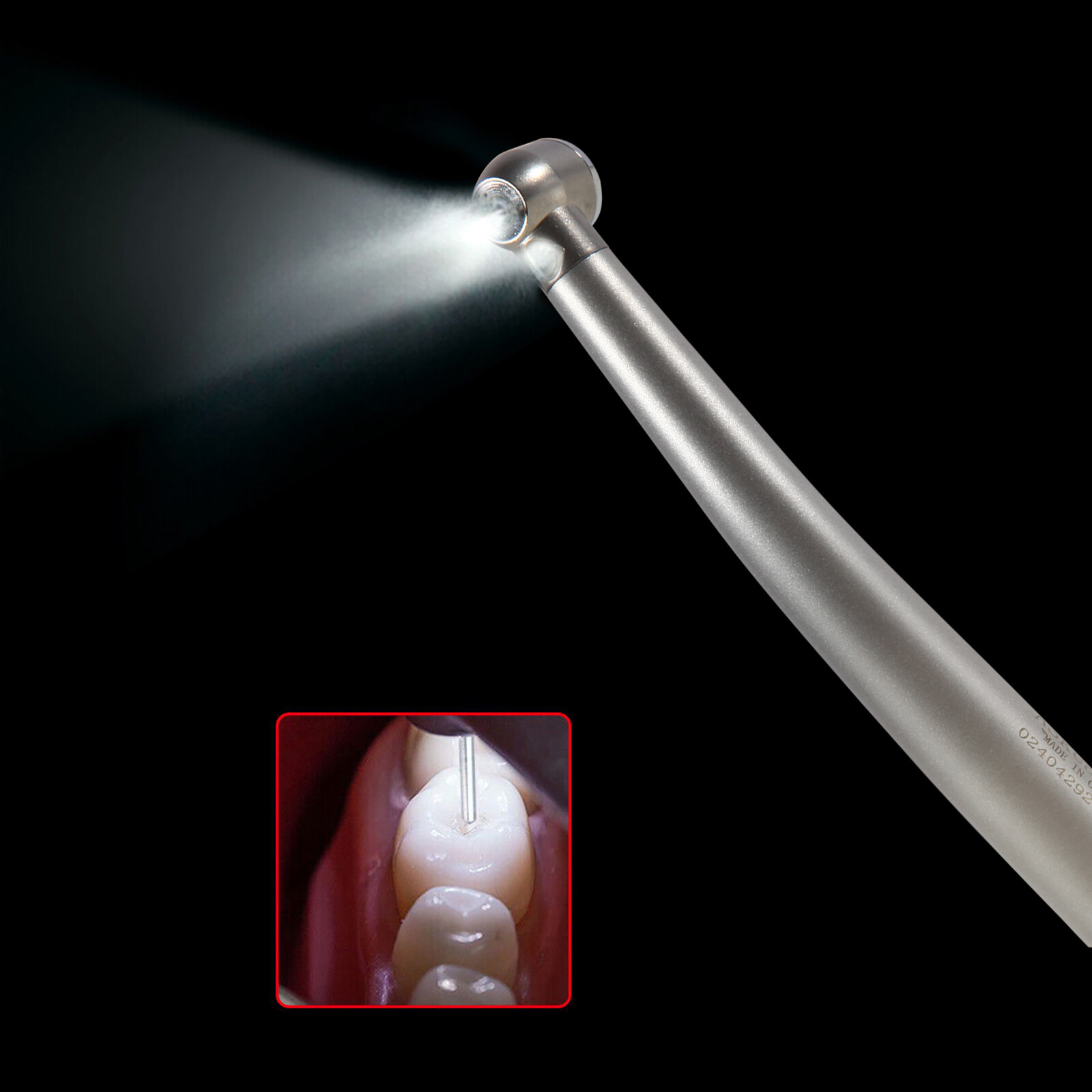 Dental LED Optic E-generator Push Handpiece High Speed Turbine 2 HOLES Borden