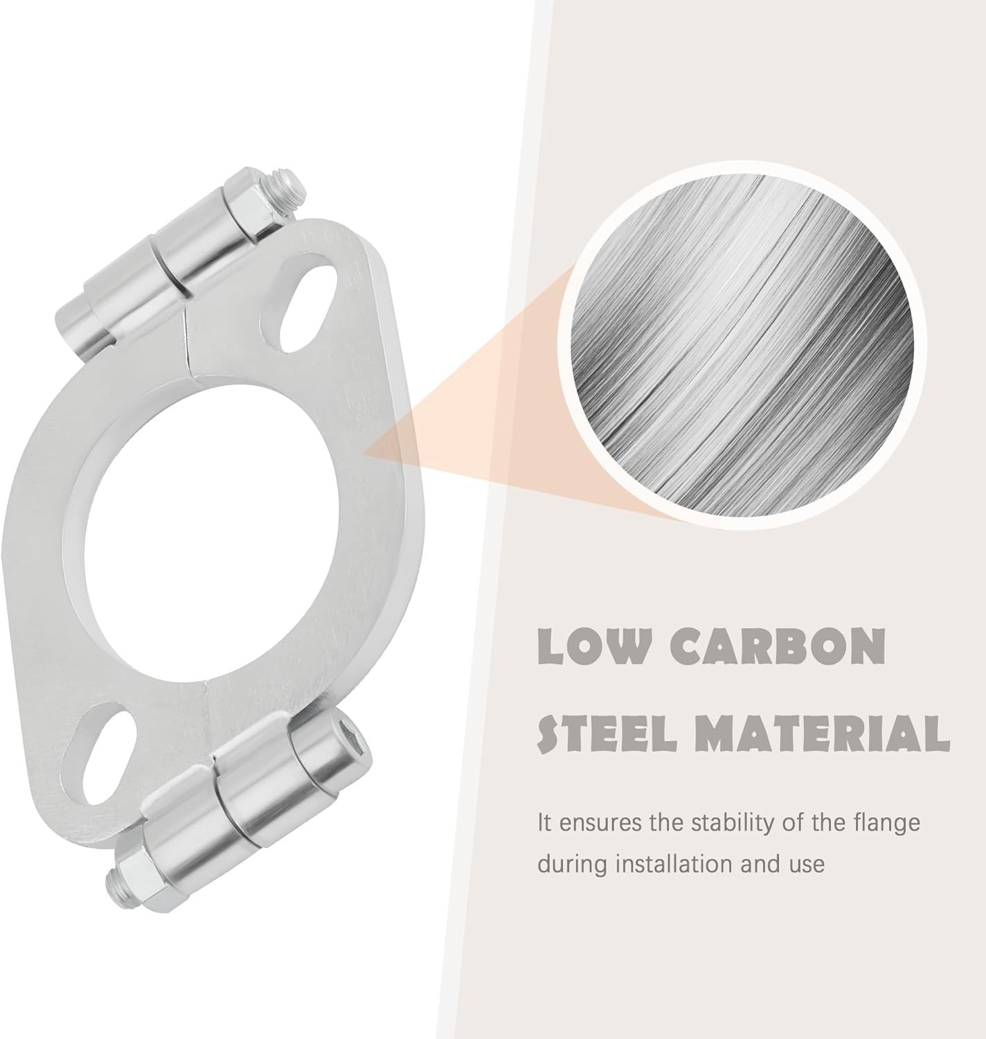 2.5 Inch Split Flange Repair Kit with 2 Bolts Carbon Steel Exhaust Flange 1pk