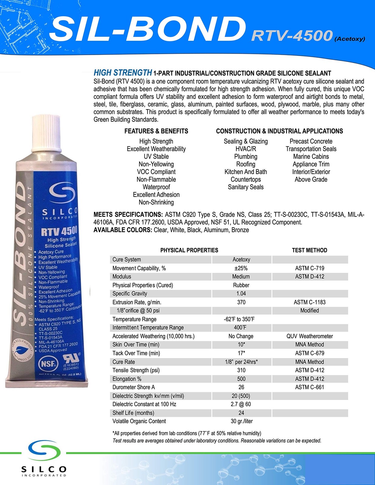 Food Grade NSF RTV Silicone Sealant Adhesive White 2.8 Ounce 1
