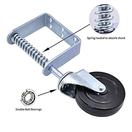 250Lb 5-Inch Heavy Duty Gate Caster – Durable Powder-Coated Steel & Rubber Wheel