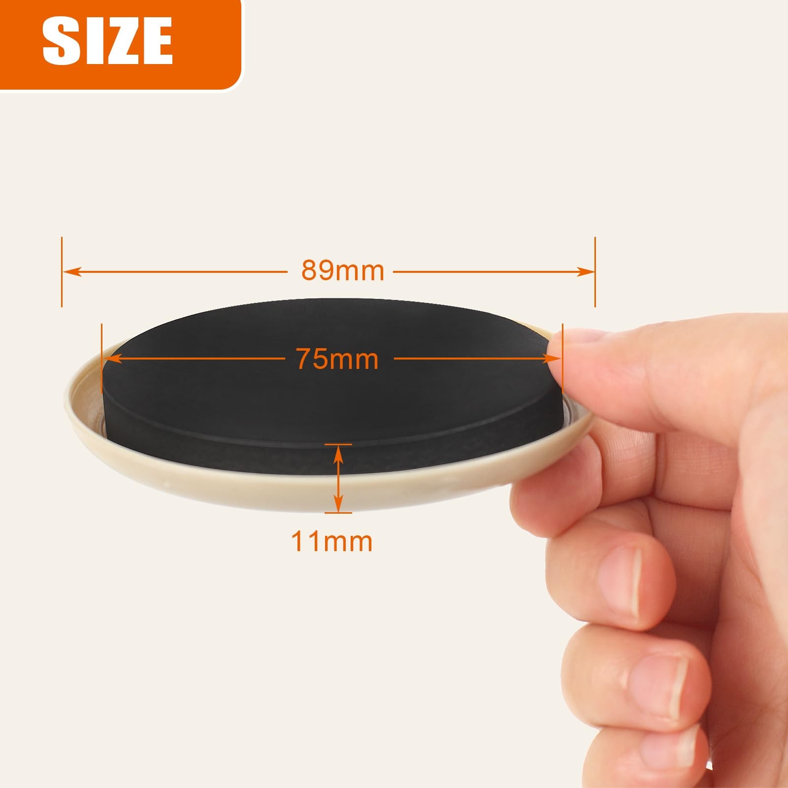 10PCS Furniture Sliders, 3 1/2″ Furniture Sliders for Hardwood Floors, Reusable