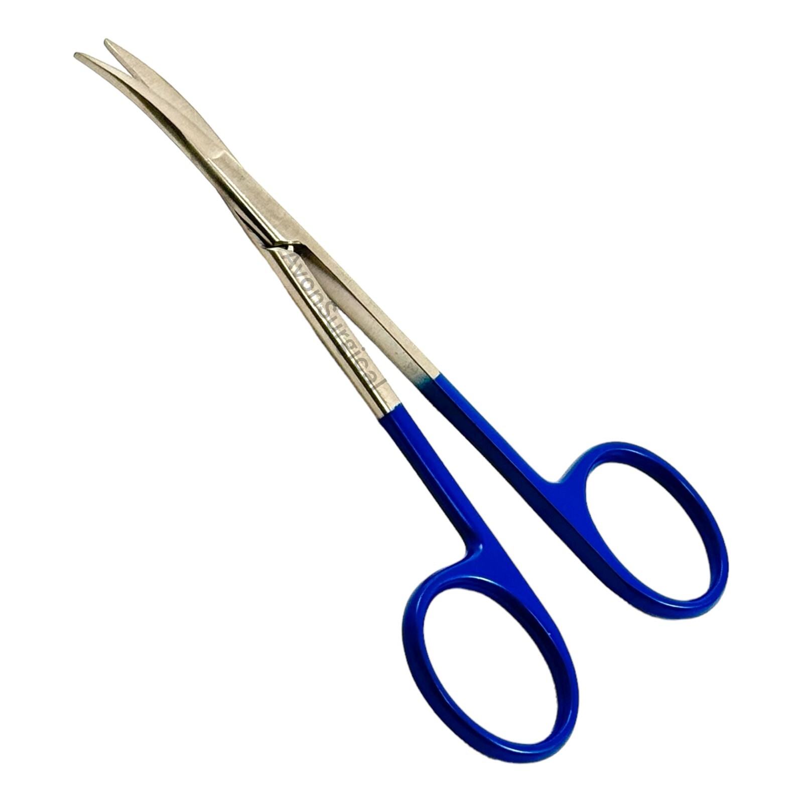 NEW GERMAN 5 IRIS SCISSORS 4.5″CURVED SUPERCUT DENTAL SURGICAL INSTRUMENT-BLUE