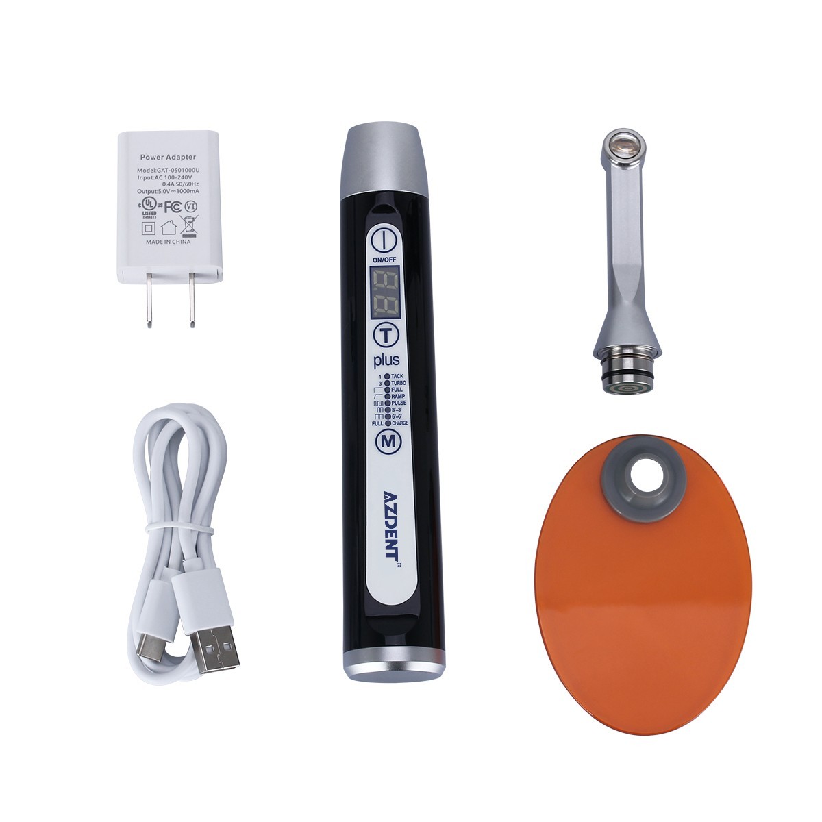 AZDENT Dental 105° Wireless LED Curing Light Lamp 1 Second Curing Wide Spectrum
