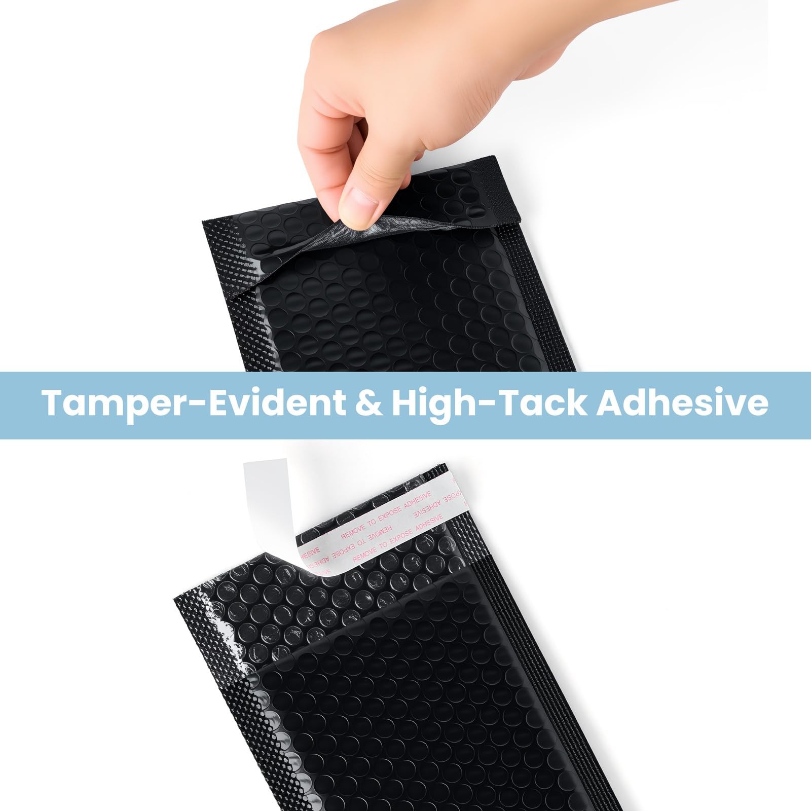 4×8 Inches Black Bubble Mailers 100 Pack, Self-Seal Waterproof Padded Envelop…