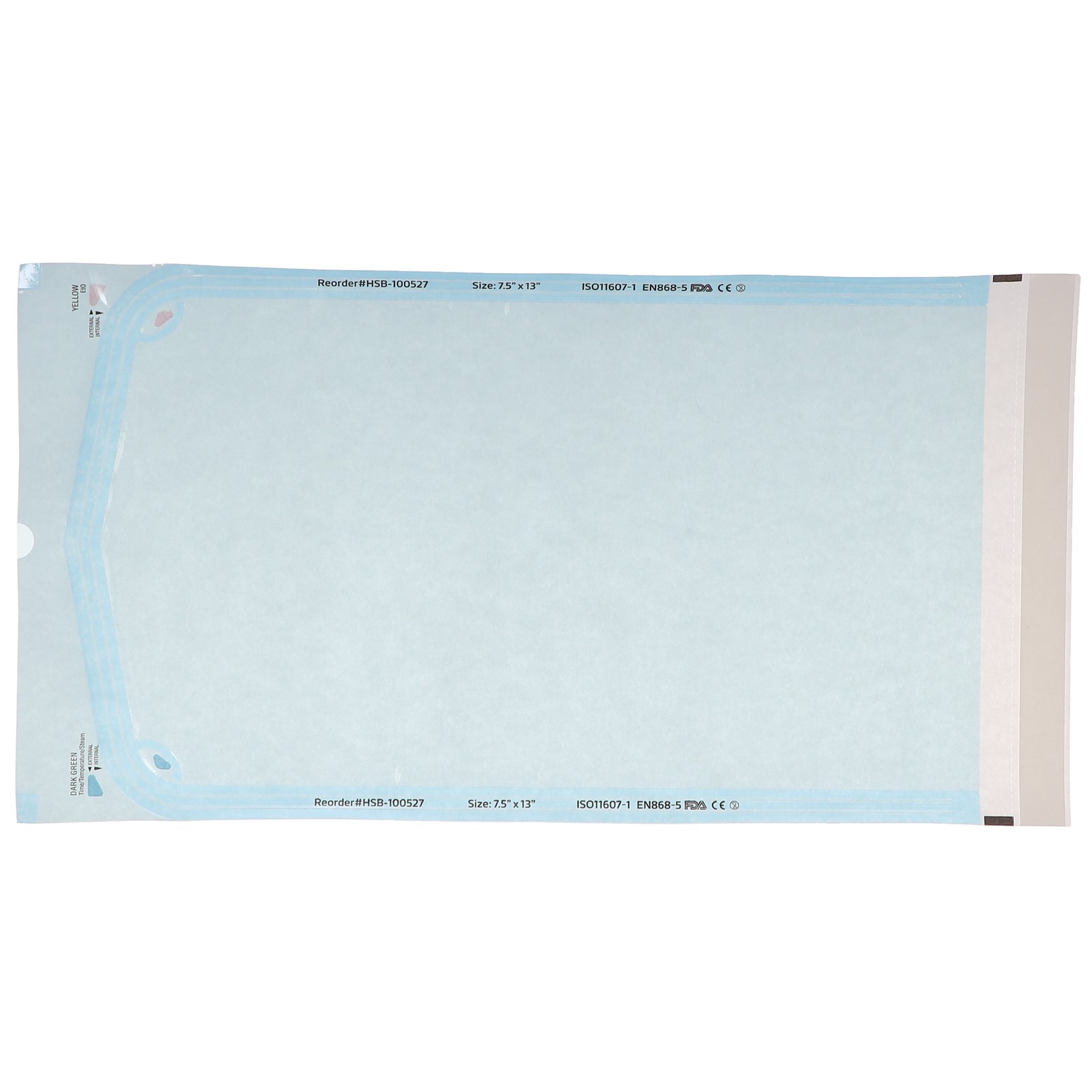 House Brand Dentistry 100538 Sterilization Pouches 7.5″ X 13″ Blue Film 200/Pk