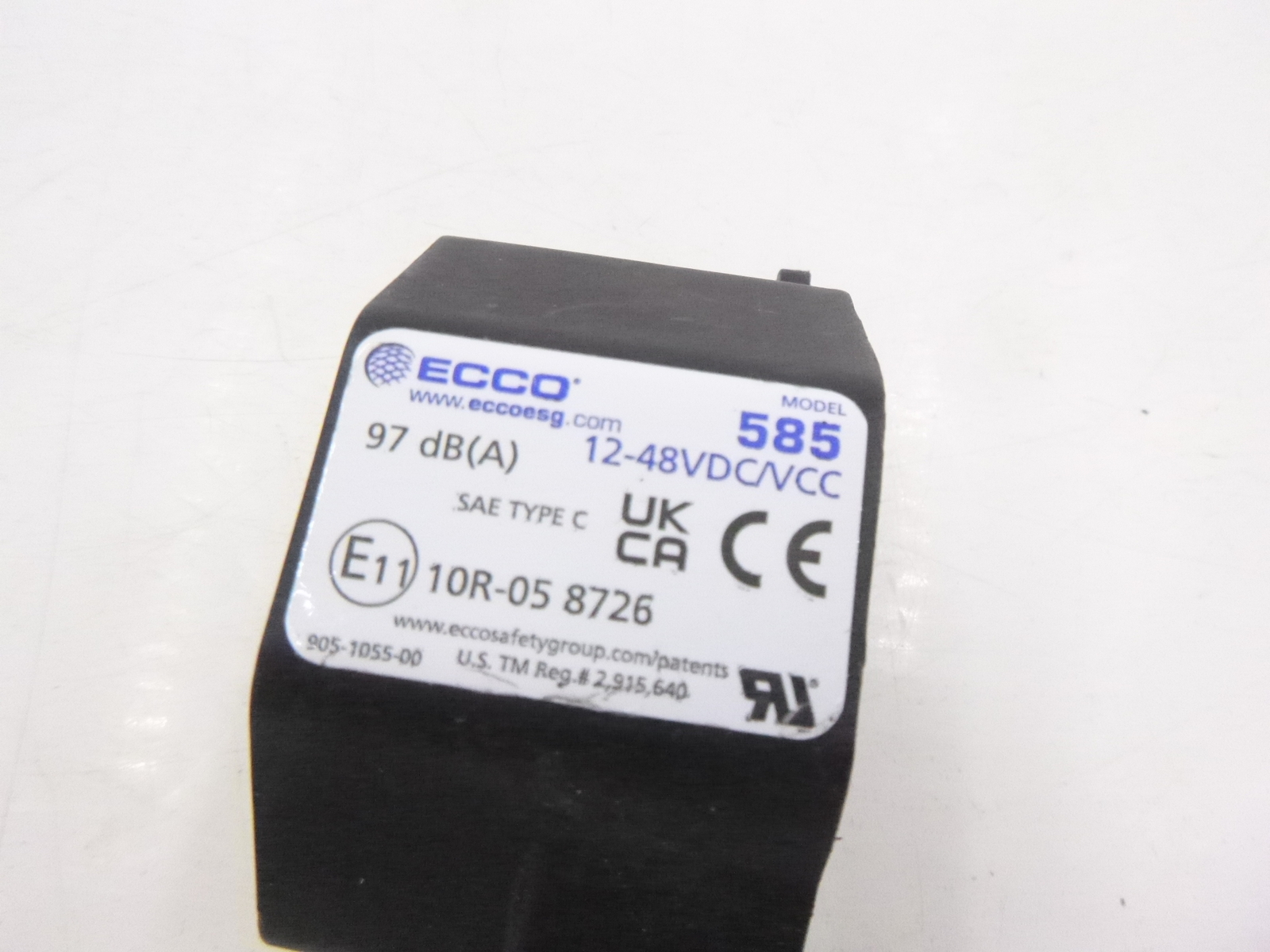 ECCO Model 585 Backup Alarm 97dB 12-48V DC 10R-05 8726 140-0585