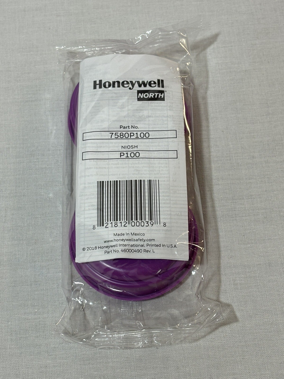 Honeywell North Safety 7580P100 P100 Air Purifying Respirator Filter Cartridge
