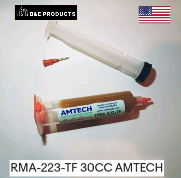 GENUINE AMTECH!! RMA-223-TF Rosin Mildly Active Tacky Flux 30cc ROL0