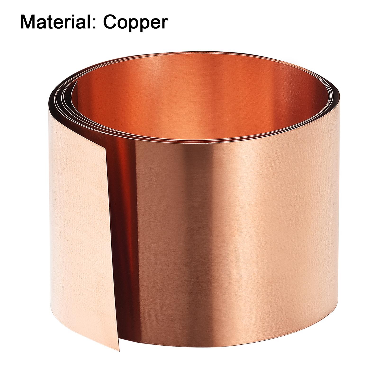 Copper Sheet Roll Metal Foil Plate 39.4“ x 2” x 0.004“