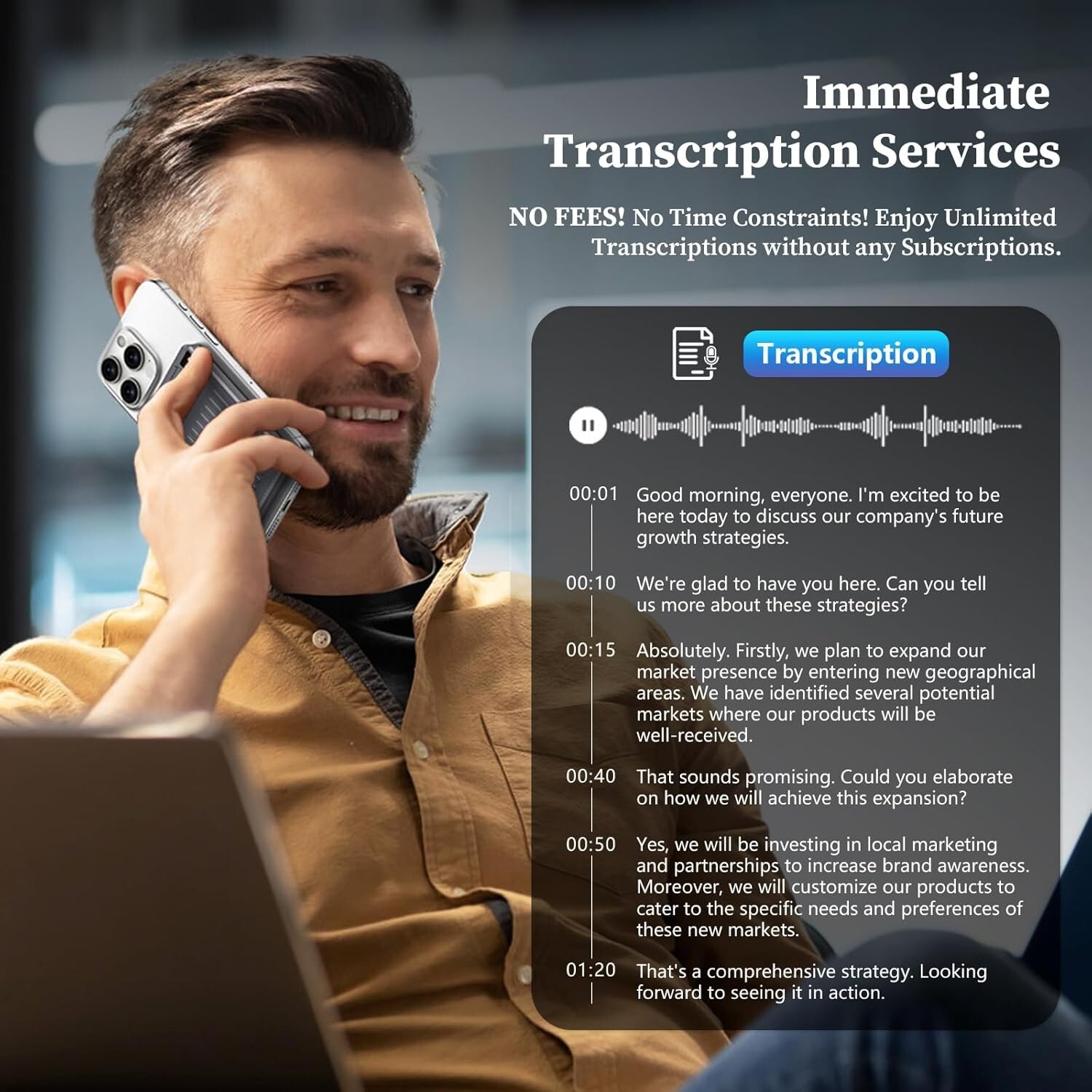 AI Voice Recorder – Voice Recorder w/No Fee for Transcribe Summarize by ChatGPT