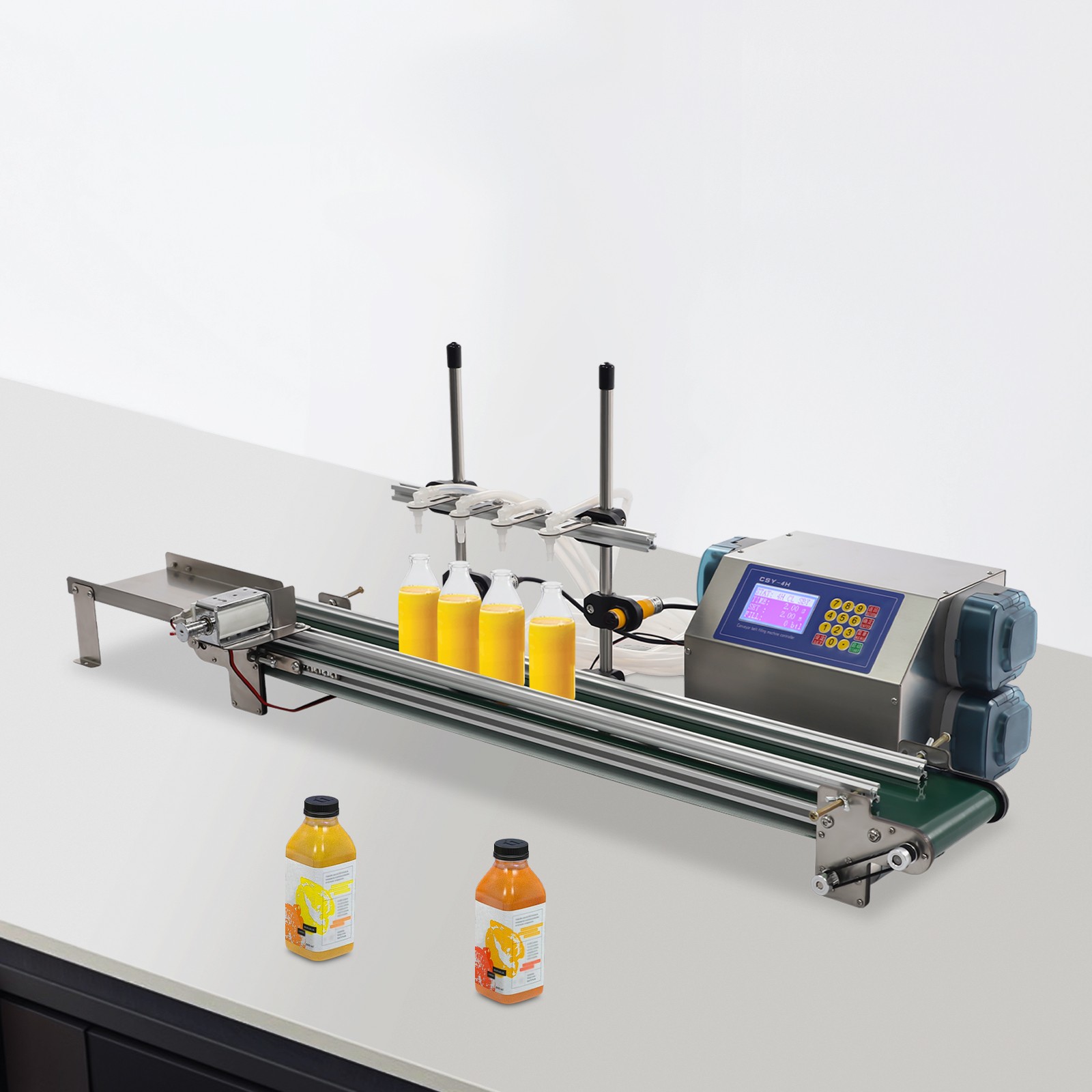 4 Heads Automatic Liquid Filling Machine 10–500ml Peristaltic Pump Bottle Filler