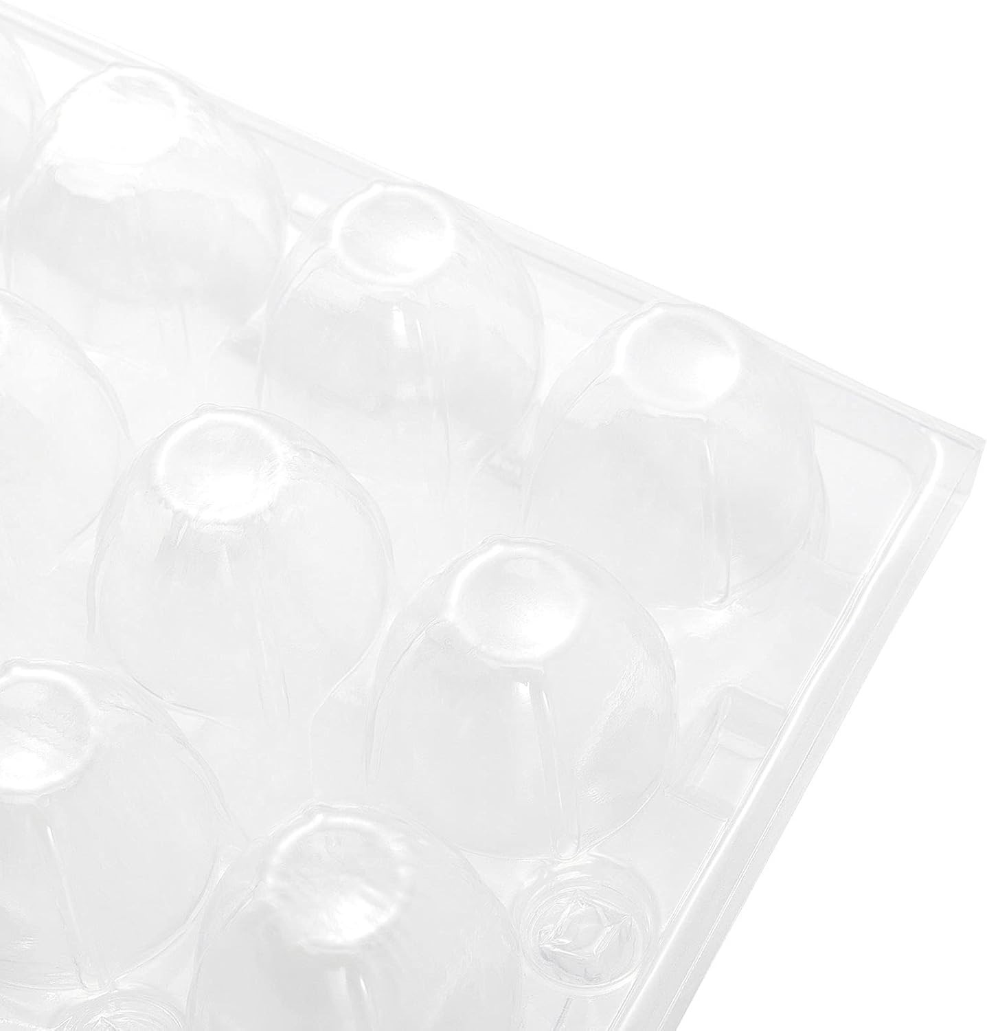 50 PCS Clear PVC Quail Egg Cartons – Stackable & Lightweight Storage