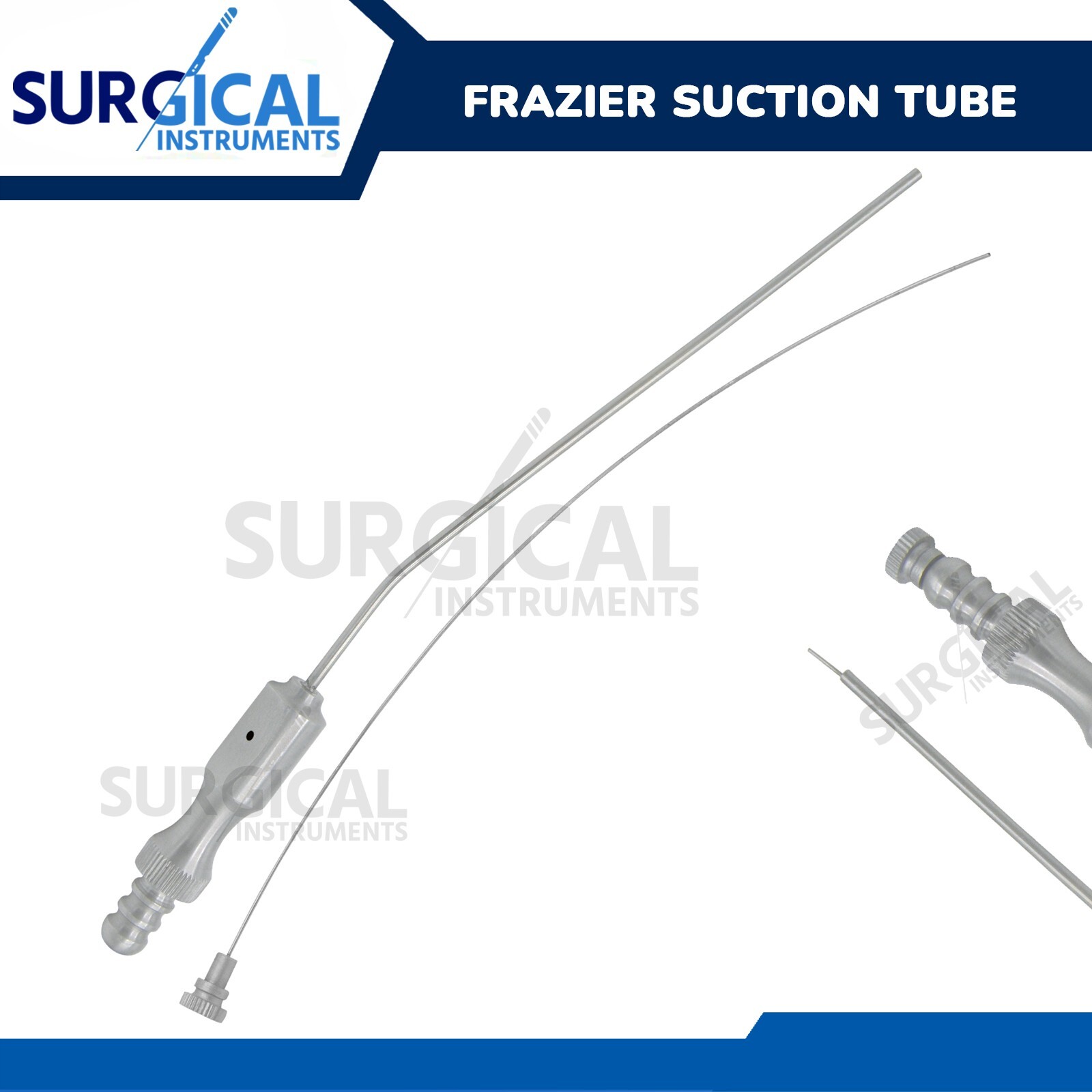 Frazier Suction Surgical Tube No. 12 (4mm) 7.6″ Aspirator Surgical German Grade