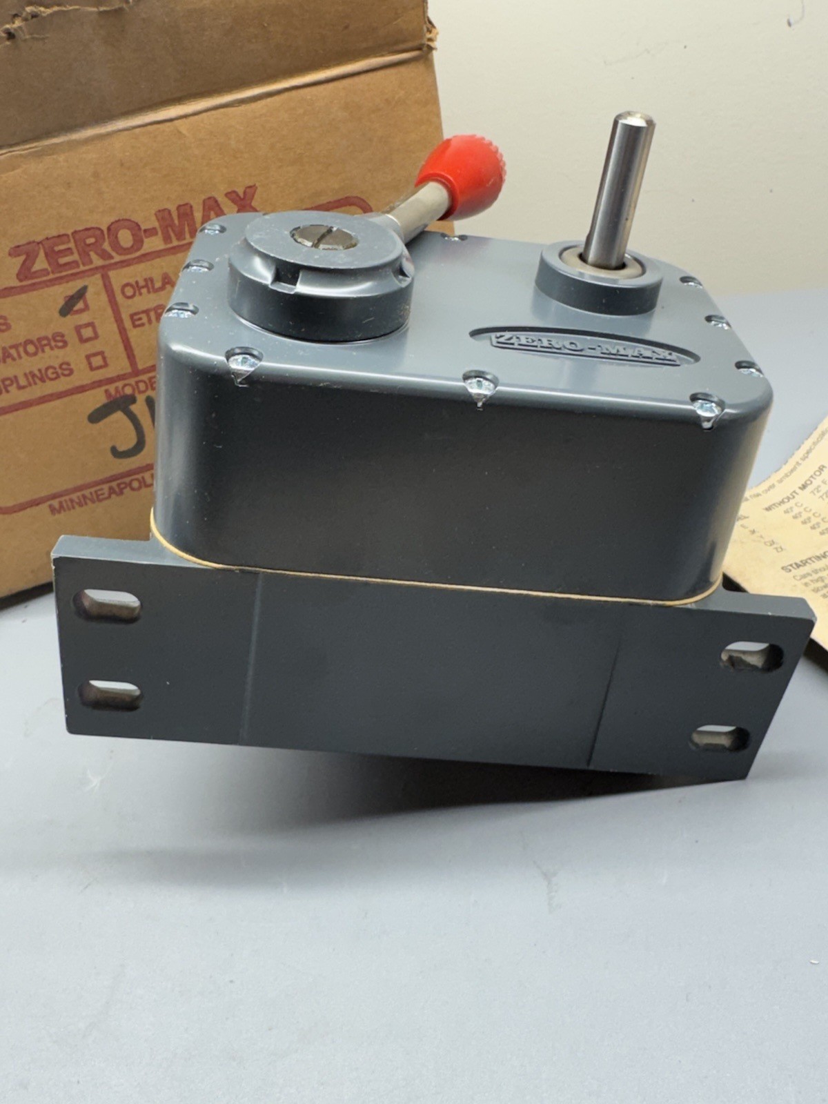 ZERO-MAX JK1-CCW-25-0-400 25 in-lbs Unidirectional Adjustable Speed Drive *NEW*