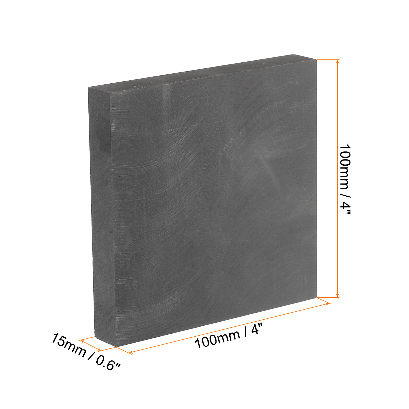 Graphite Block Ingot Rectangle Graphite Electrode Plate 100x100x15mm