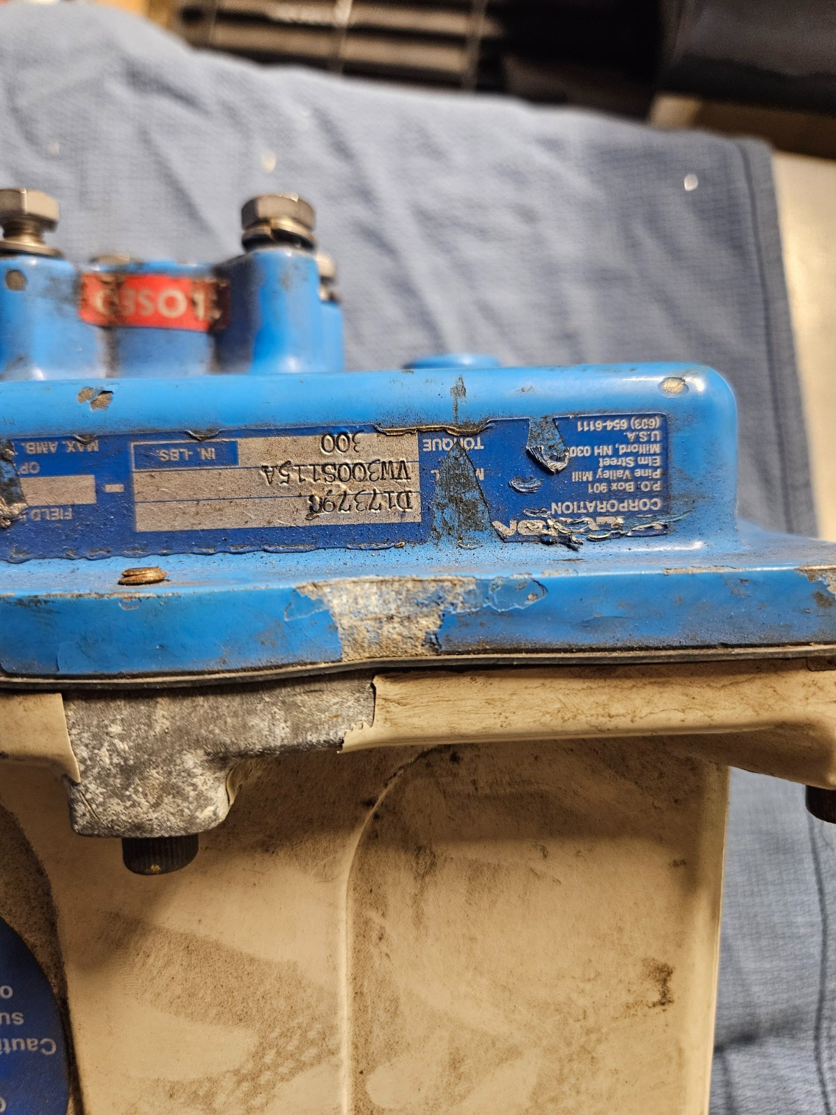 VALVCON ACTUATOR VW300S115A 300 IN-LBS 115V 0.6 AMP 10 SEC CYCLE