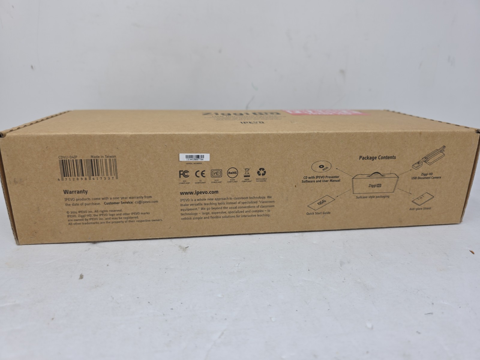 IPEVO Ziggi-HD (CDVU-04IP) 5-Mega Pixel USB Document Camera