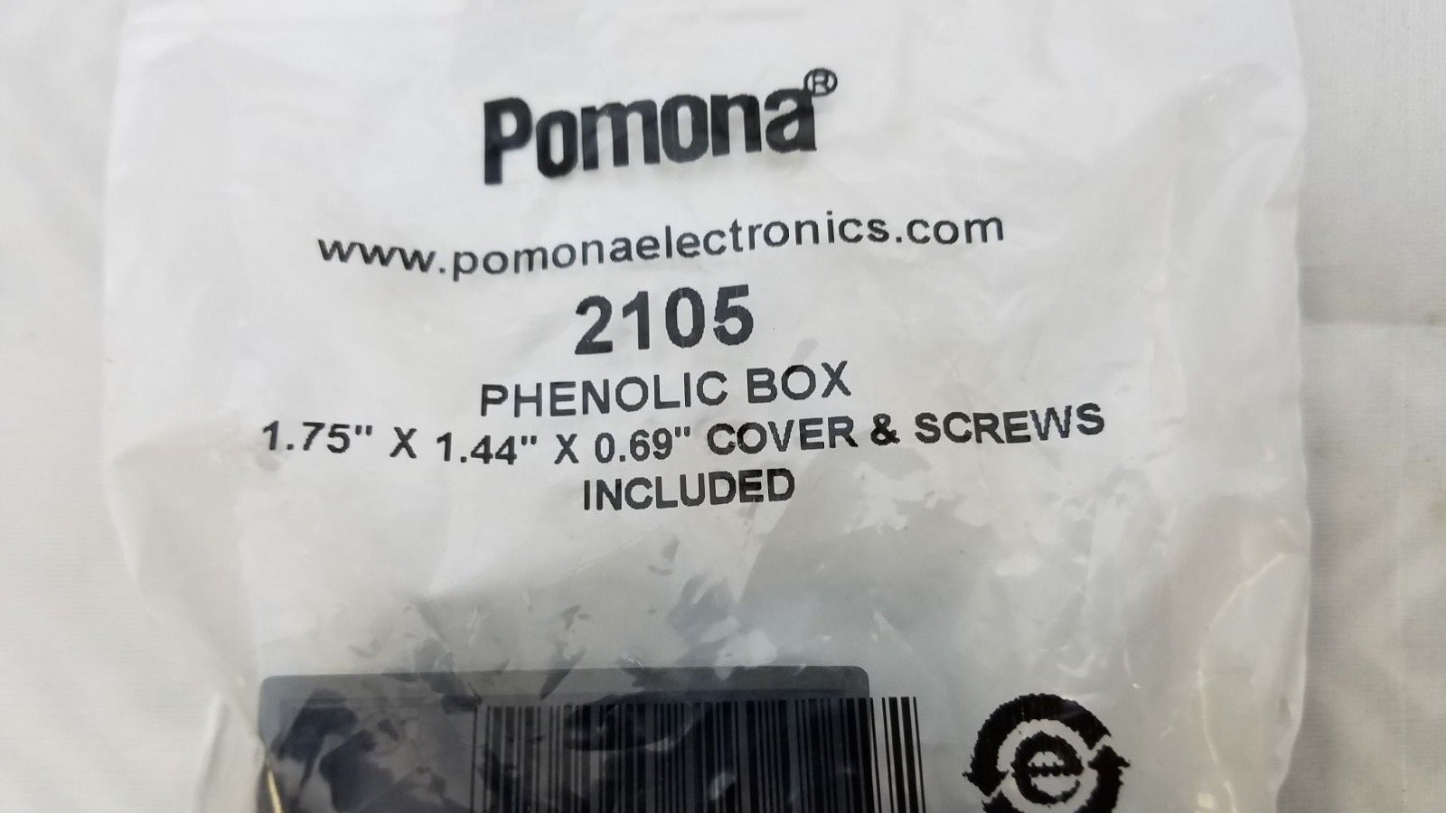 2 (lot) 2105 PENOLIC BOX PLASTIC ENCLOSURE, PROJECT BOX, 1.75″-1.44′-.69″ COVER