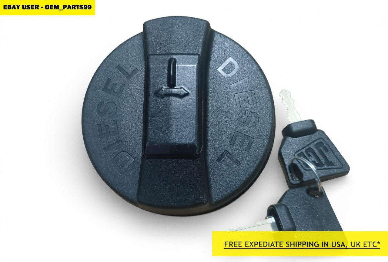 Genuine JCB Diesel Filler Cap W. 2 Keys (Part# 332/F4780 331/11403 701/45501)