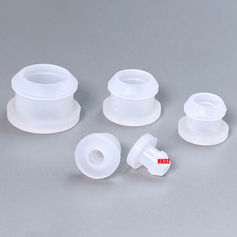 Clear Grommet Snap-On Open Silicon Rubber Hole Plug Bung Wire Cable Protect Bush