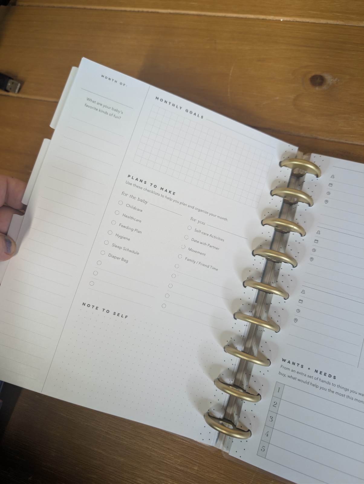 Happy Planner Classic Baby’s First Year Layout Undated 12 Month Planner