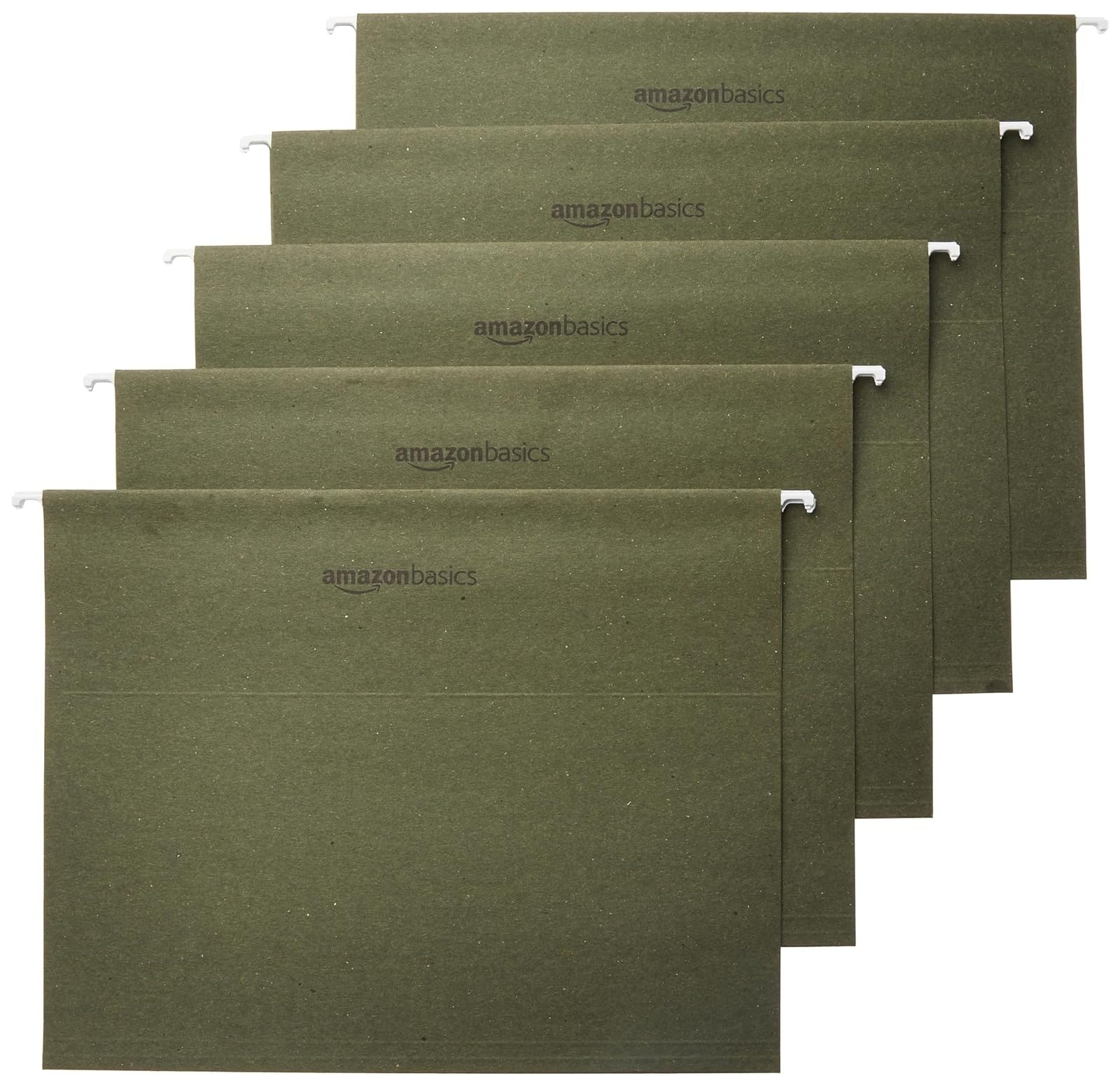 Amazon Basics Hanging File Folders Letter Size Aqua 25-Pack