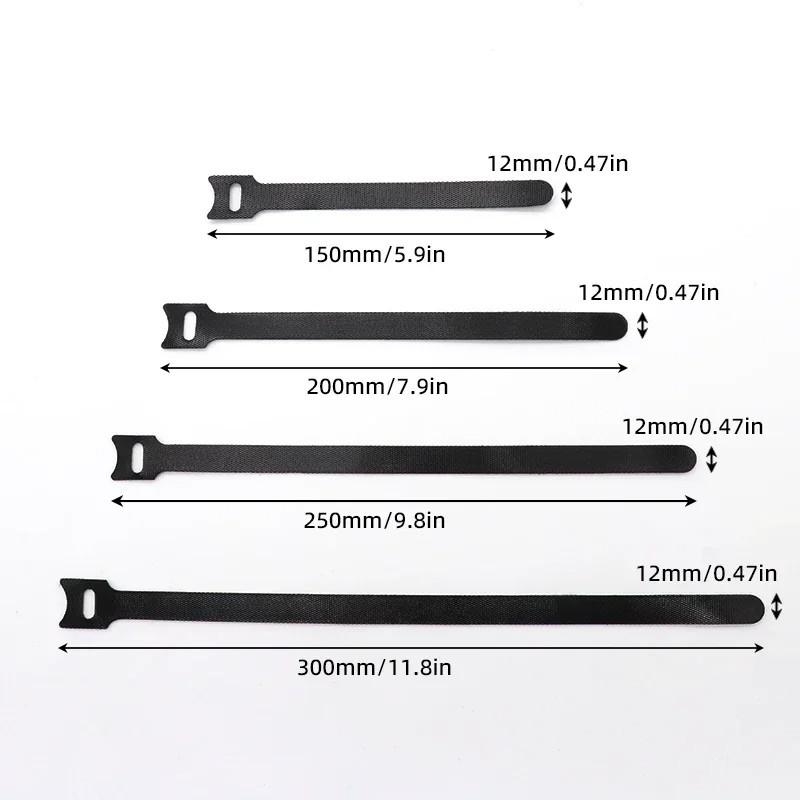 Reusable 10-100Pcs Hook and Loop Cable Ties Fastening Organizer DIY Cord Straps●