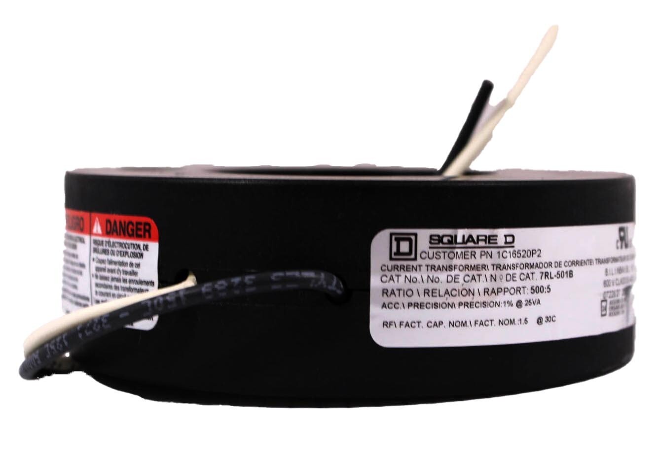 Square D 7RL‑501B Current Transformer 500:5 600V 10kV BIL 50–400Hz