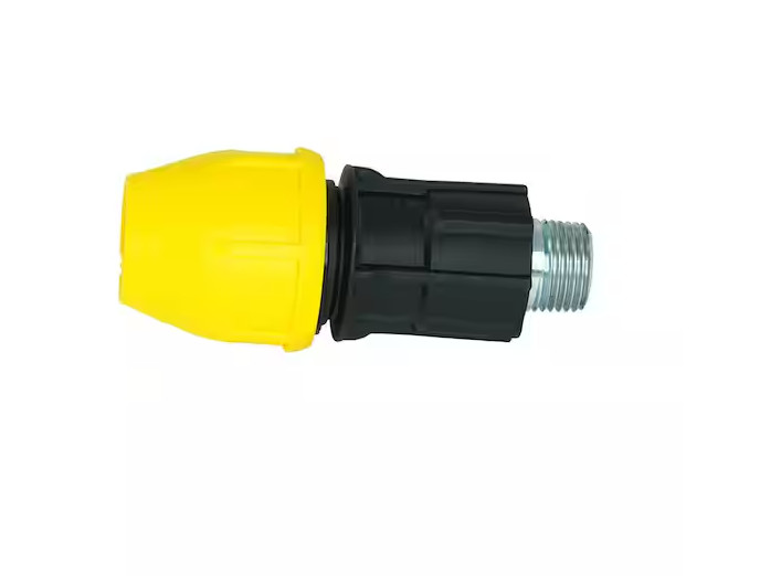 1/2 In. Polyproylene Underground Yellow Poly Gas Pipe Conversion Fitting | (NEW)