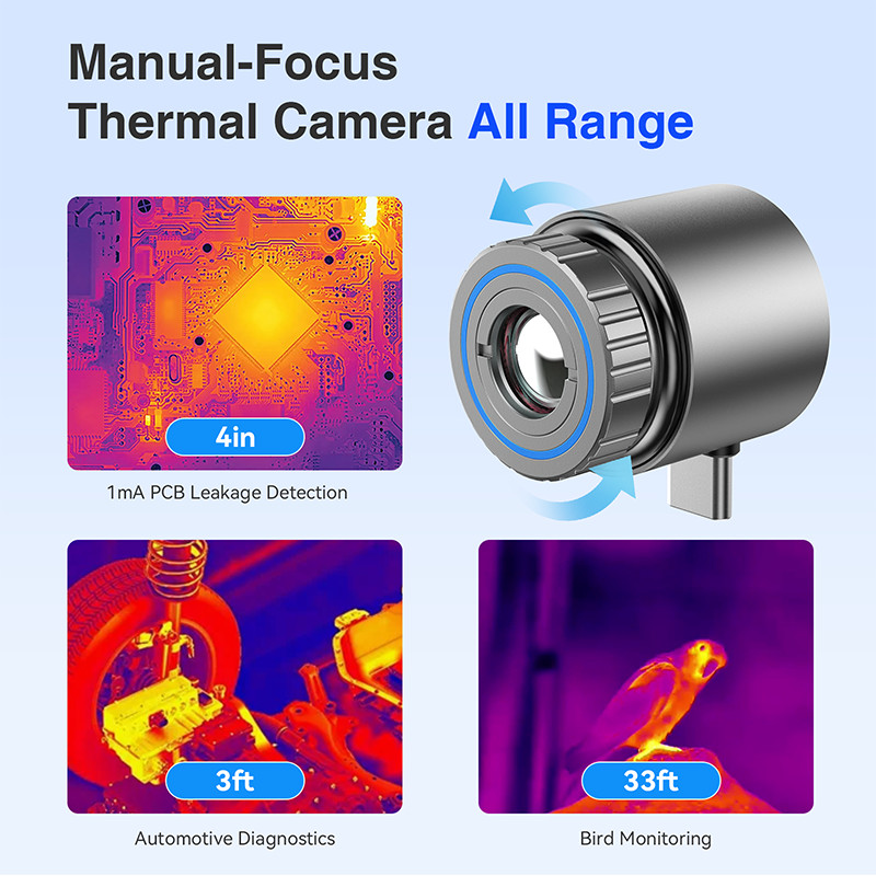 AI 512×384 50Hz Super Resolution Thermal Imaging Monocular Camera for Android US
