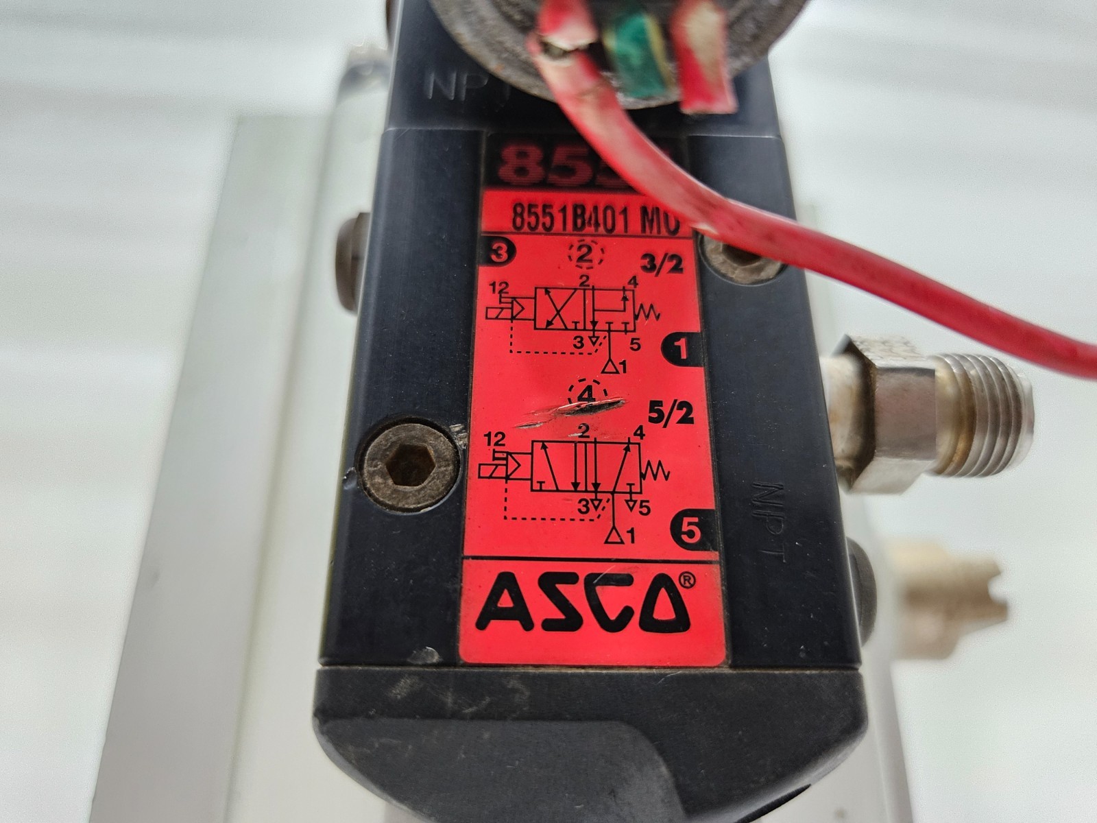 ACTREG PNEUMATIC ACTUATOR MAX PRESSURE 8 BAR WITH ASCO 8551B401 M0 VALVE
