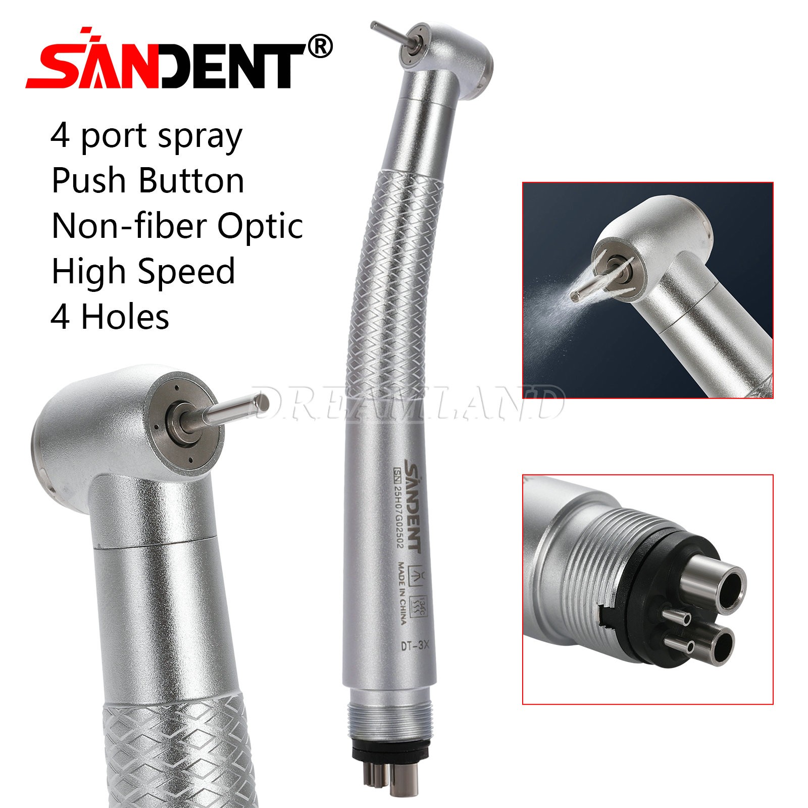 Dental High Speed Handpiece 4 Hole 2 Holes Push Button Turbine STNABM