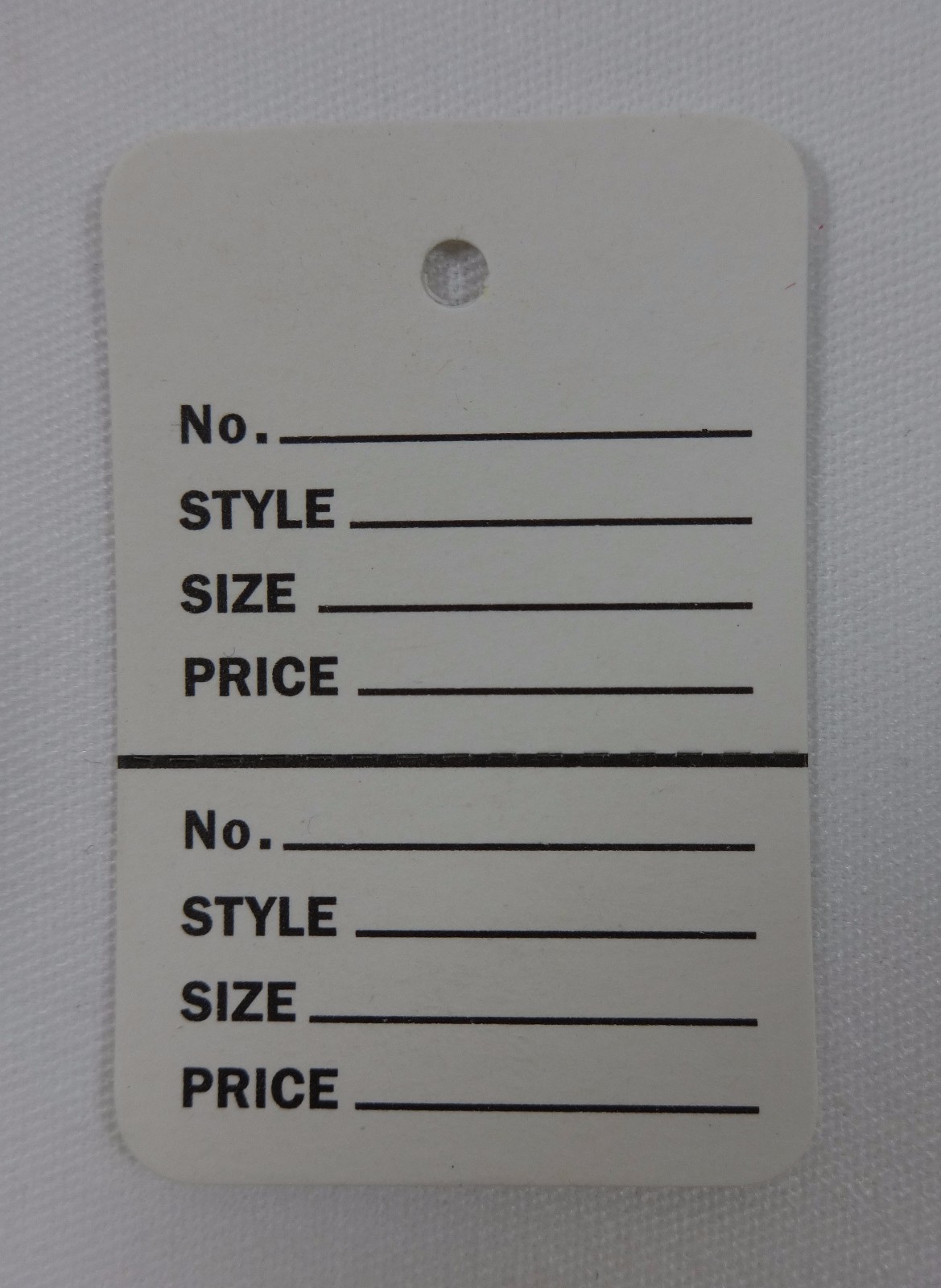 500 White Unstrung Coupon Garment Merchandise Price Tags Large New