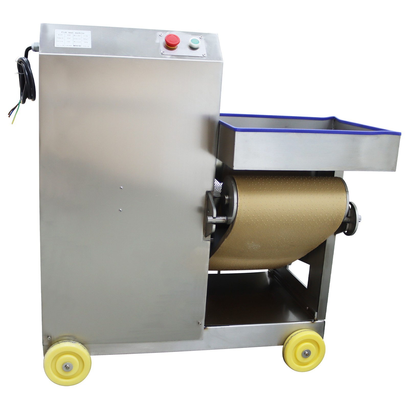 110V Fish Bone Separator Electric Fish Meat Mincer 200KG/H Output 2.95HP/2.2KW