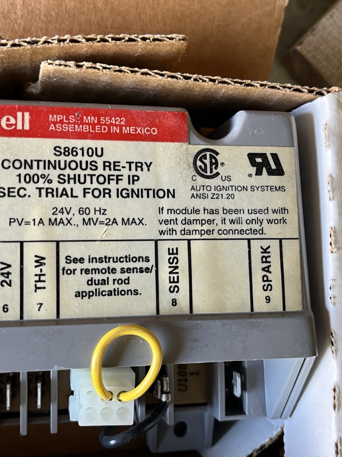 Genuine Honeywell S8610U 1003 Universal Replacement Intermittent Pilot Module
