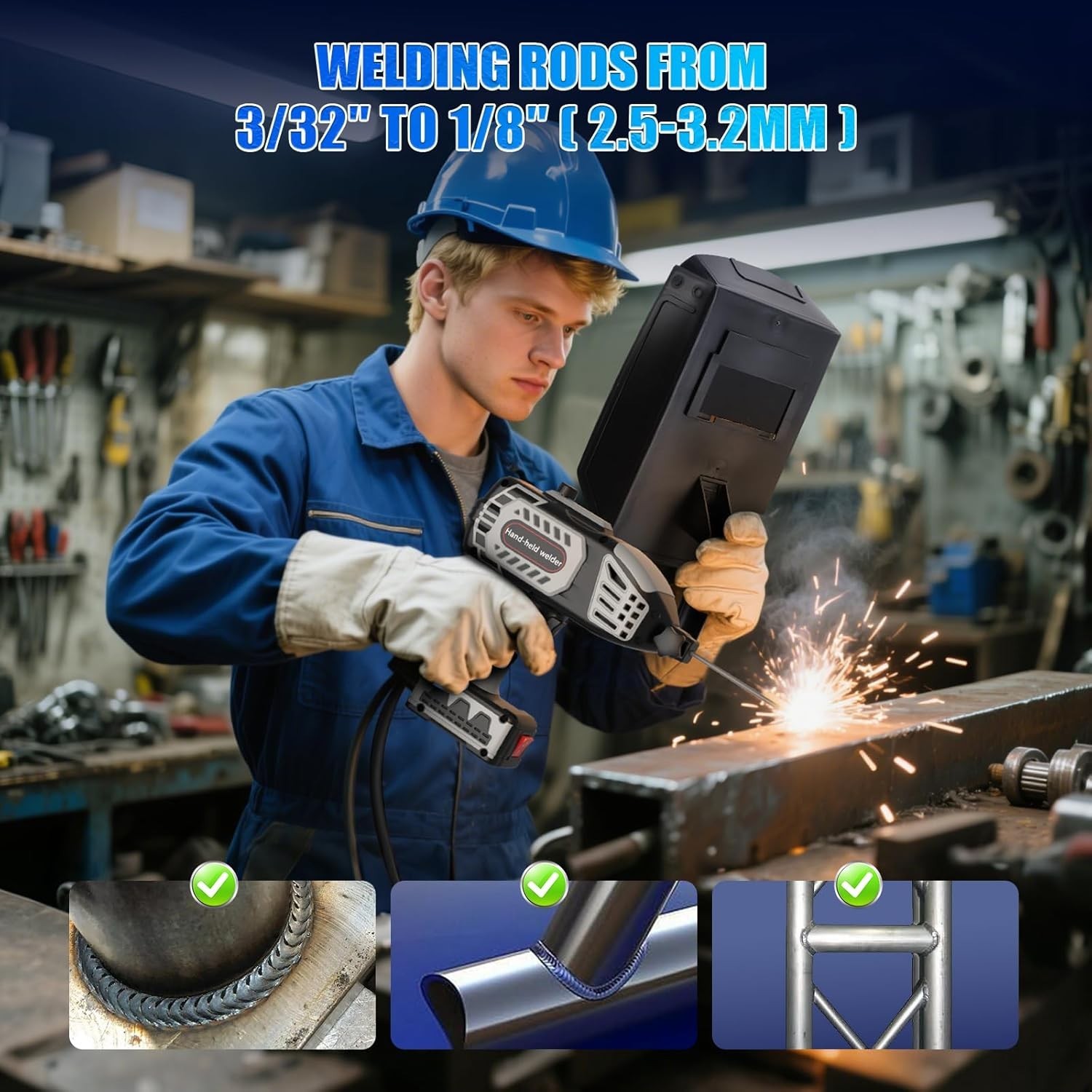Saker Portable Electric Welding Machine,110V Portable Welder Handheld with IG…