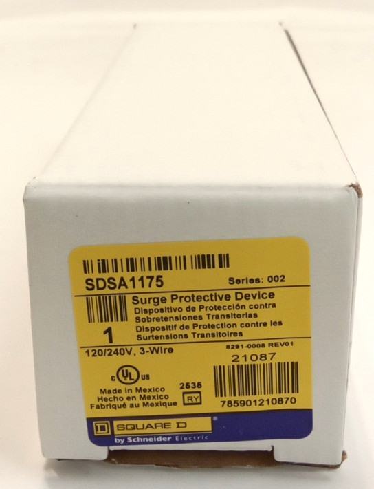 Square D SDSA1175 Surge Protection Device 120/240VAC 1 Phase 36kA 3 Wire Nema 4X
