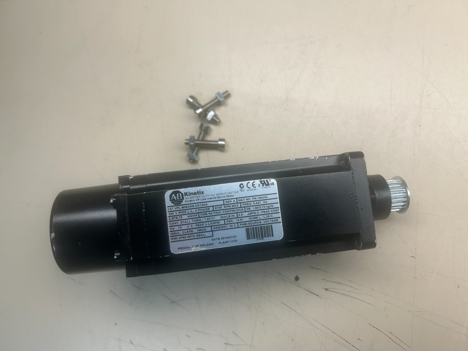 Allen-Bradley VPL-B0633M-CK12AA Low Inertia Servo Motor
