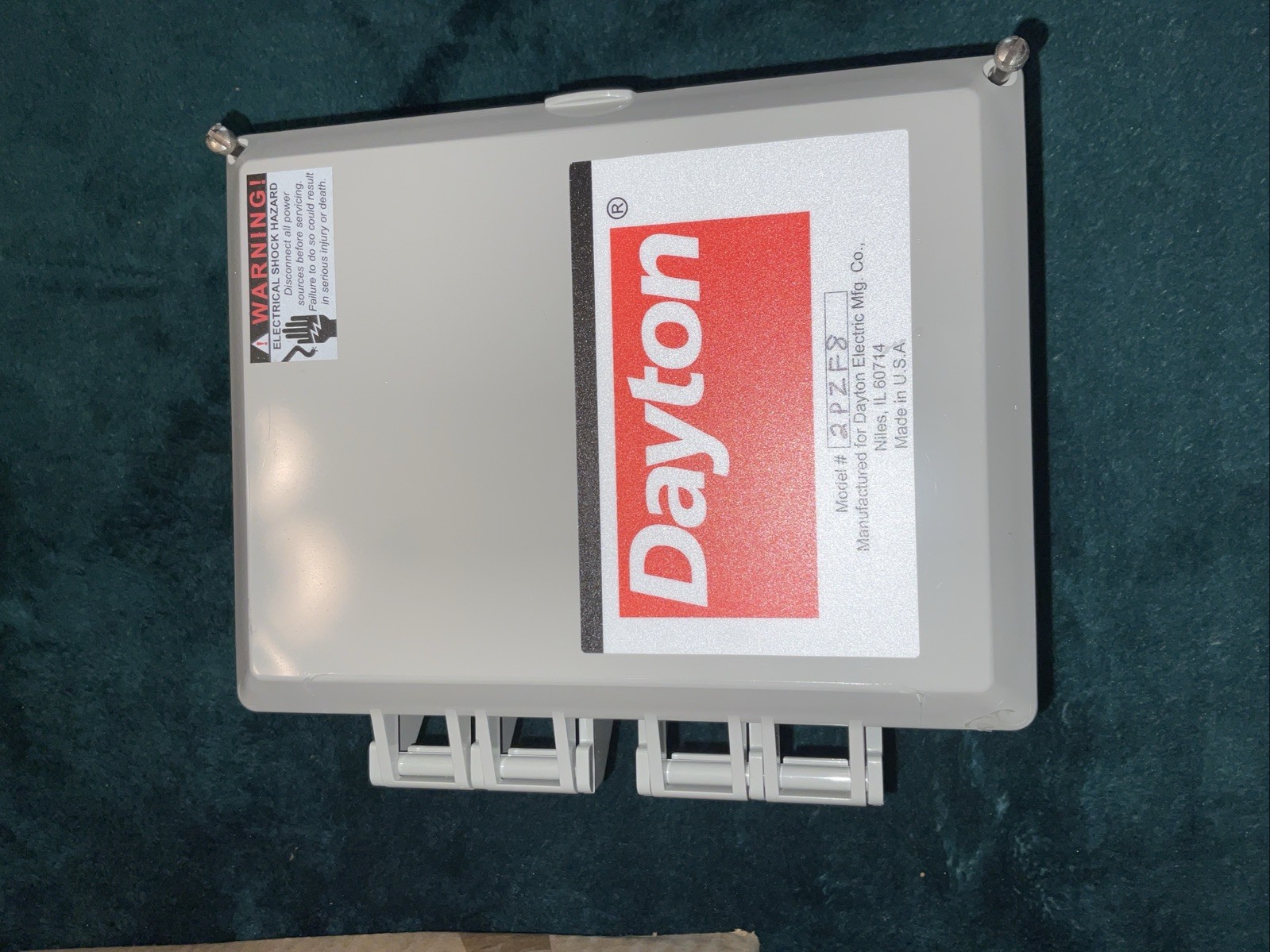 Dayton 2Pzf8 Motor/Pump Control Box, 1 Ph, 240V, 32 Amps