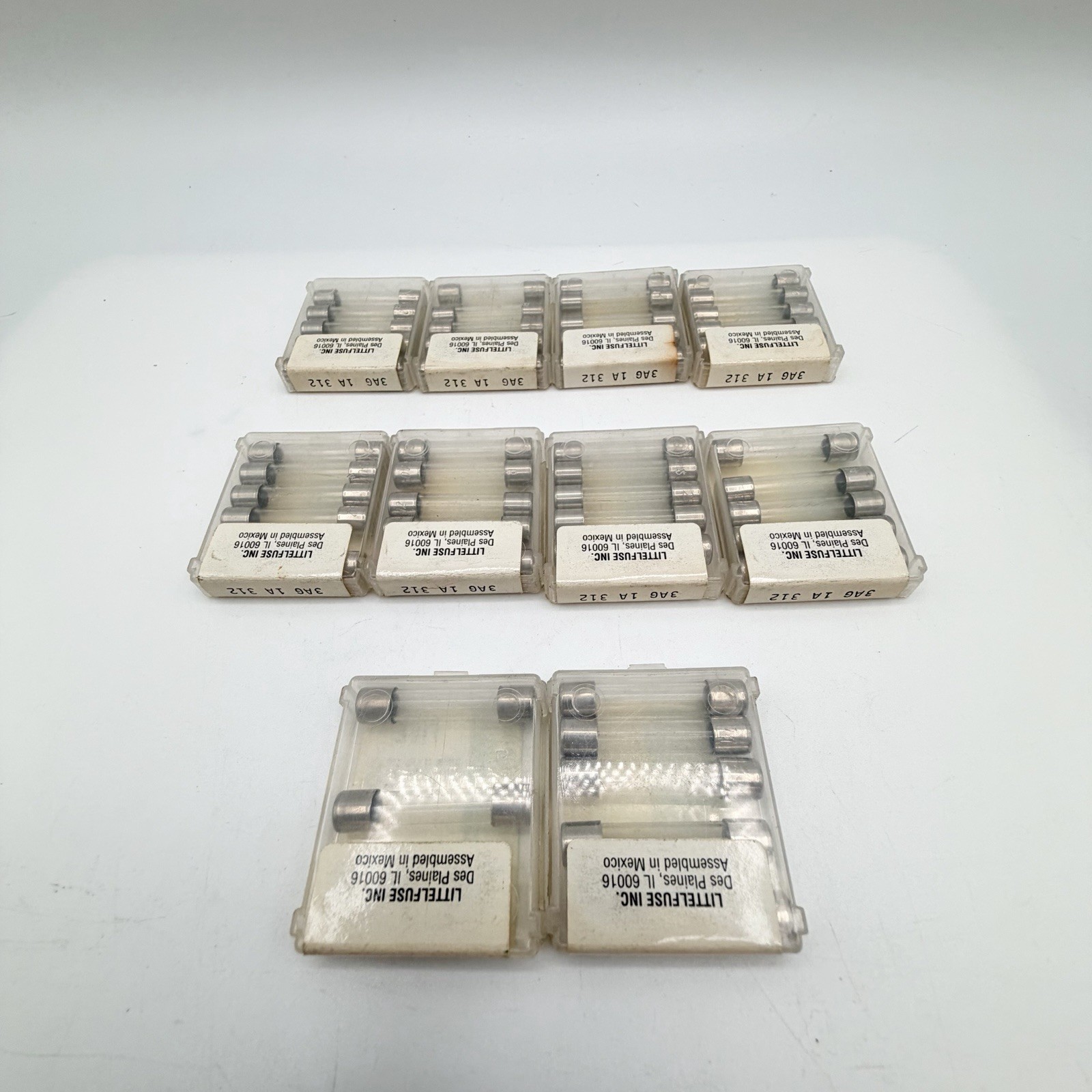 Littelfuse 3AG 1A 312 Fast-Acting Glass Fuse, 250V, New Open Box, Lot of 47