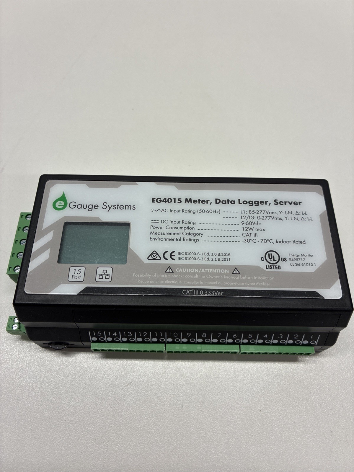 EGauge EG4015 Meter, Data Logger, Server