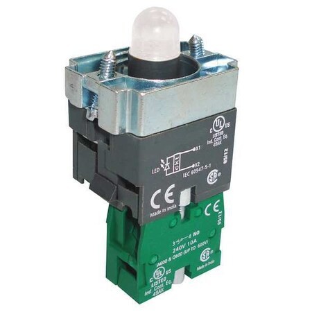 Dayton 30G151 Lampmodandcontactblock, 1No, Green, 22Mm