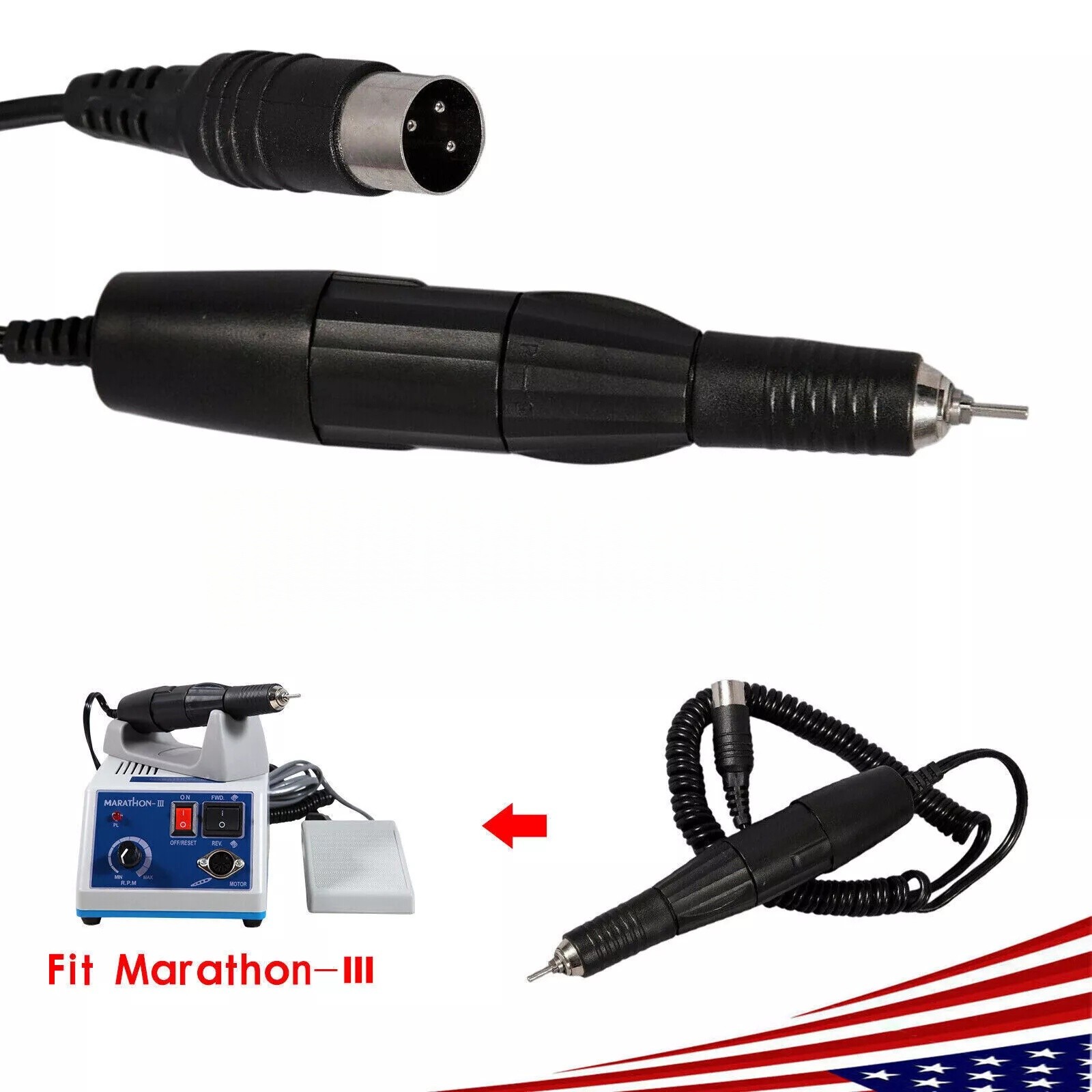 MARATHON 35K RPM Dental Lab SDE-H37L1 Electric Micromotor Handpiece Only B17