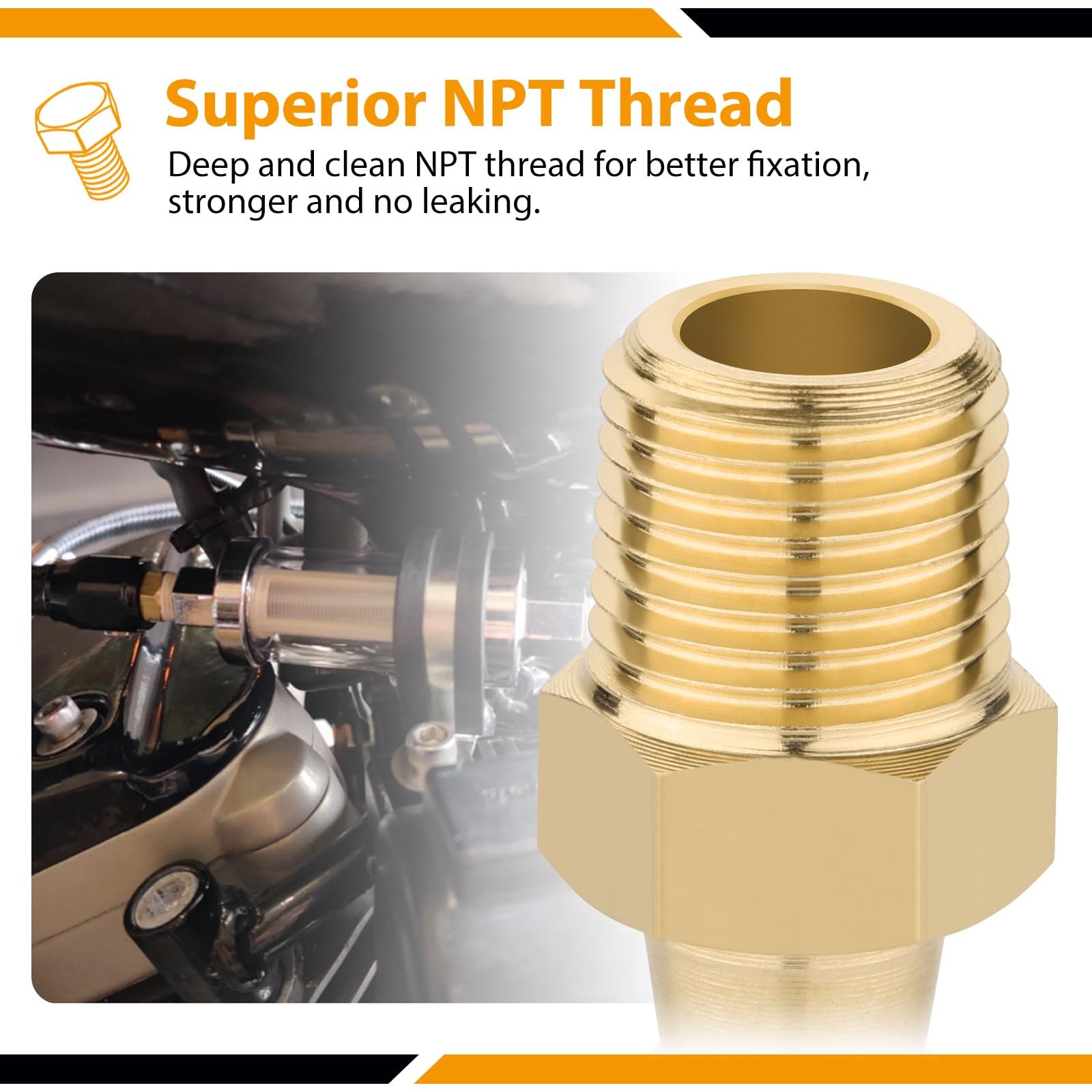 4Pcs Brass Hose Barb Fittings 1/4″ Hose Barb to 1/8 NPT Male Thread Air Hose Fit
