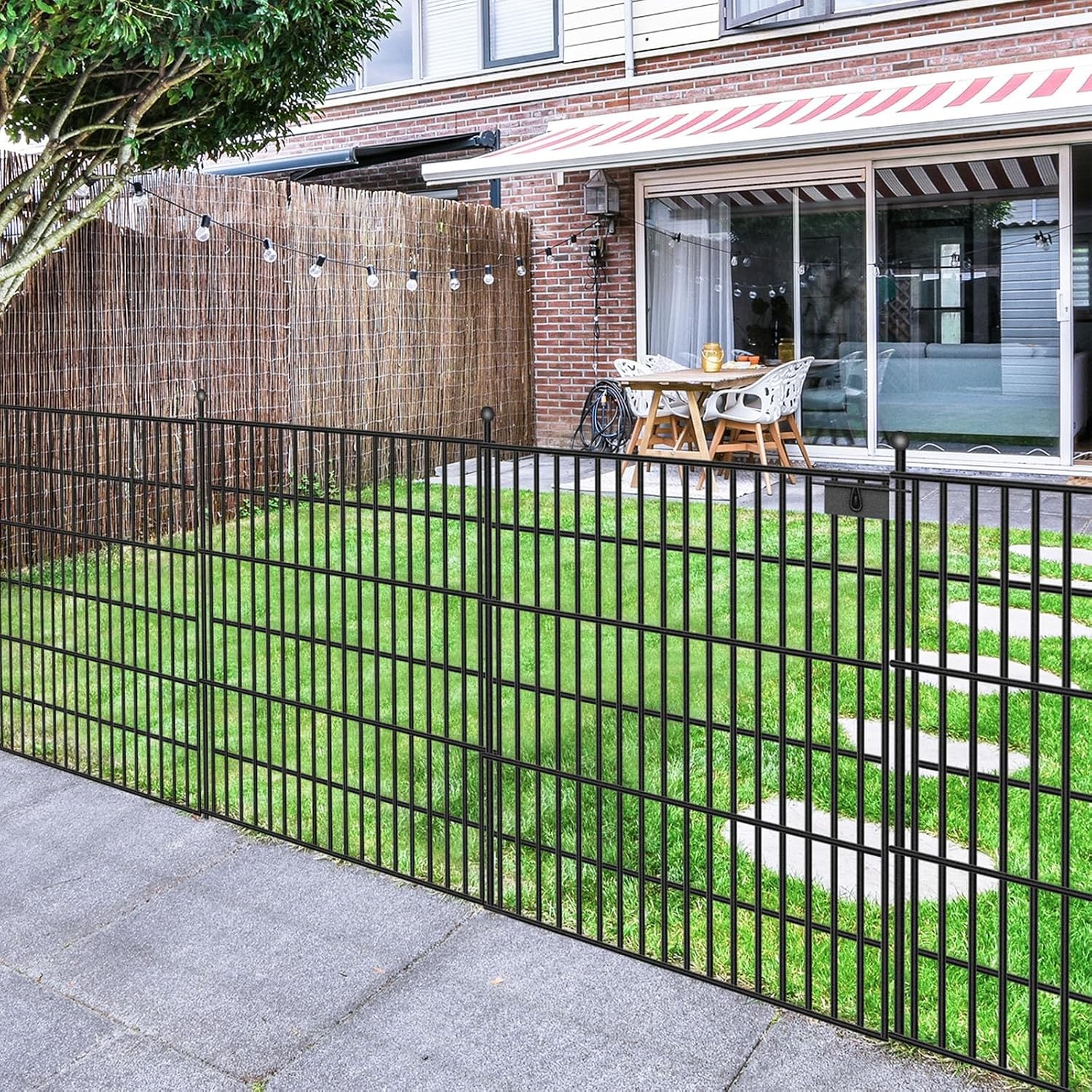 No Dig Garden Fence Panels 10 Panels 32 in(H) x 29 in(L) Fencing for Garden